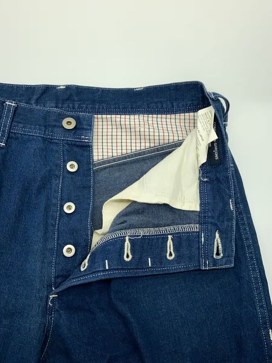 Comme des Garcons × Comme des Garcons Homme Contrast Stitch Wide Leg Denim Jeans Size US 33 - 3 Thumbnail
