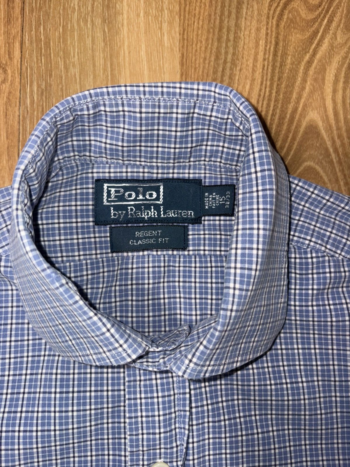 Polo Ralph Lauren Polo RL Regent Classic Fit Shirt - Blue Micro-Check 15 32/33 Size US M / EU 48-50 / 2 - 6 Thumbnail