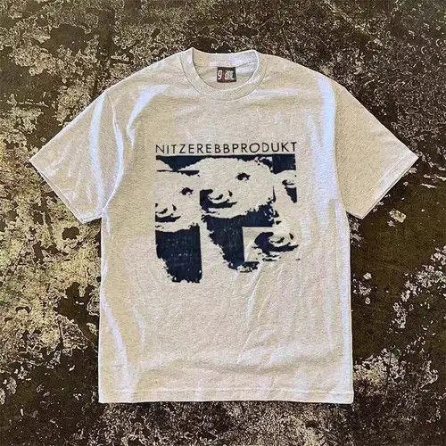 VIBE White Loose Pattern Printed Short Sleeve T-Shirt Size US M / EU 48-50 / 2 - 2 Thumbnail