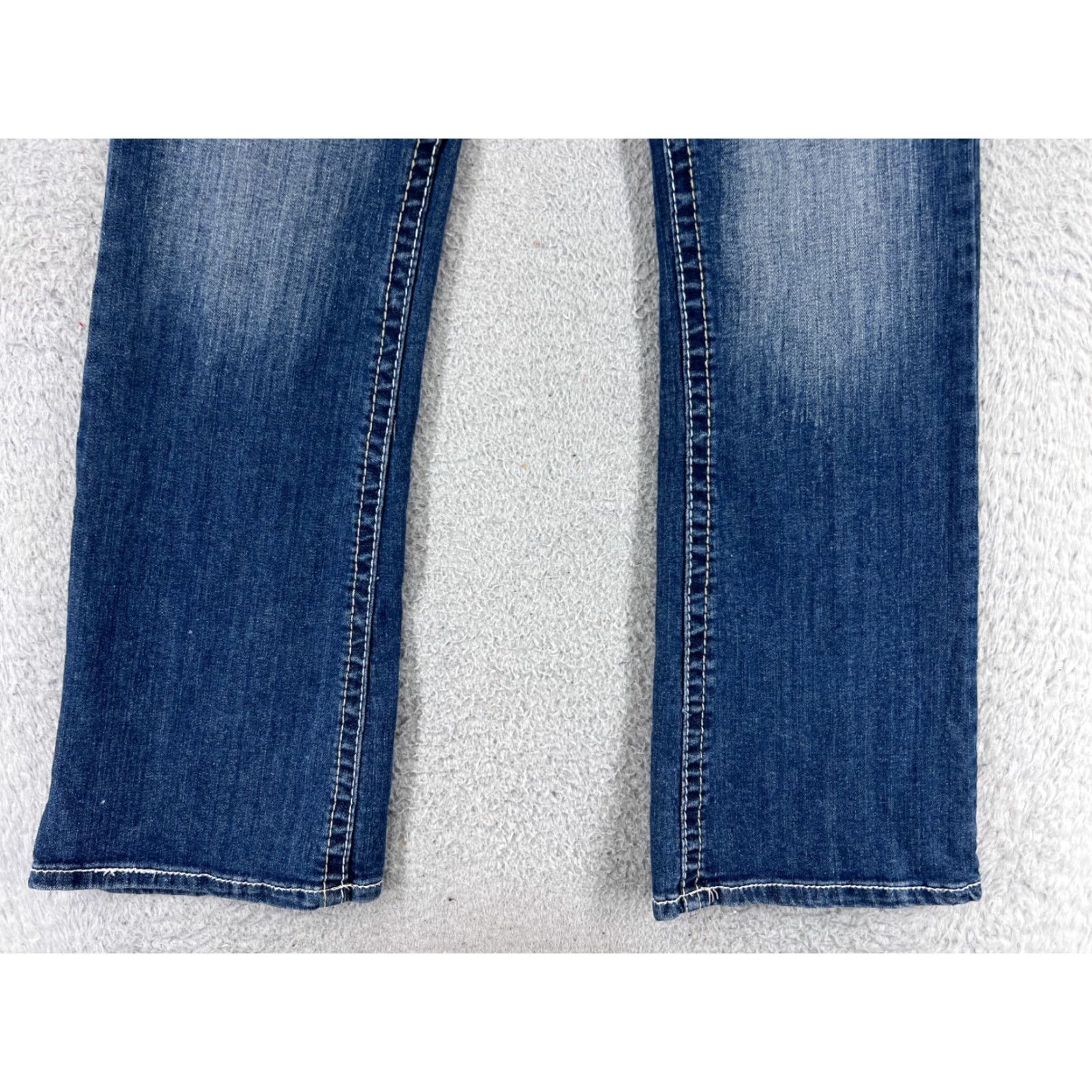 Vintage Maurices Jeans Womens 9 Blue Denim Mid Rise Bootcut Western Embroidered Shirt? Size 30" / US 8 / IT 44 - 2 Thumbnail