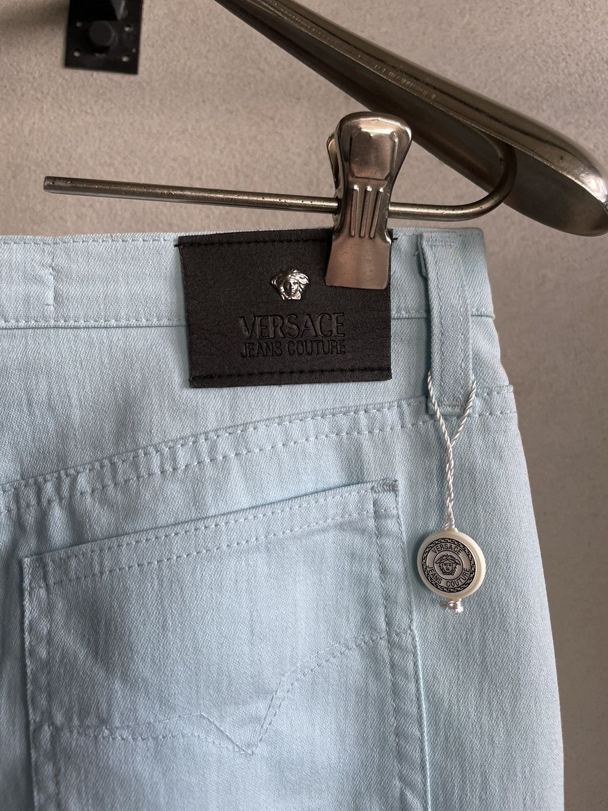Versace × Versace Jeans Couture × Vintage Versace Jeans Couture Blue Flared Pants Size 28" / US 6 / IT 42 - 6 Thumbnail