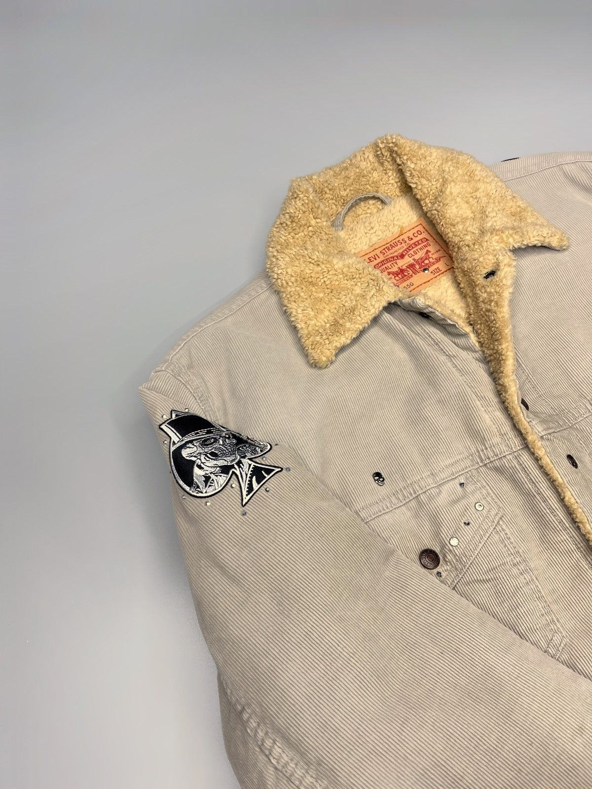 Designer × Levi's Levis Sherpa Skull Velvet Jacket Size US L / EU 52-54 / 3 - 4 Thumbnail