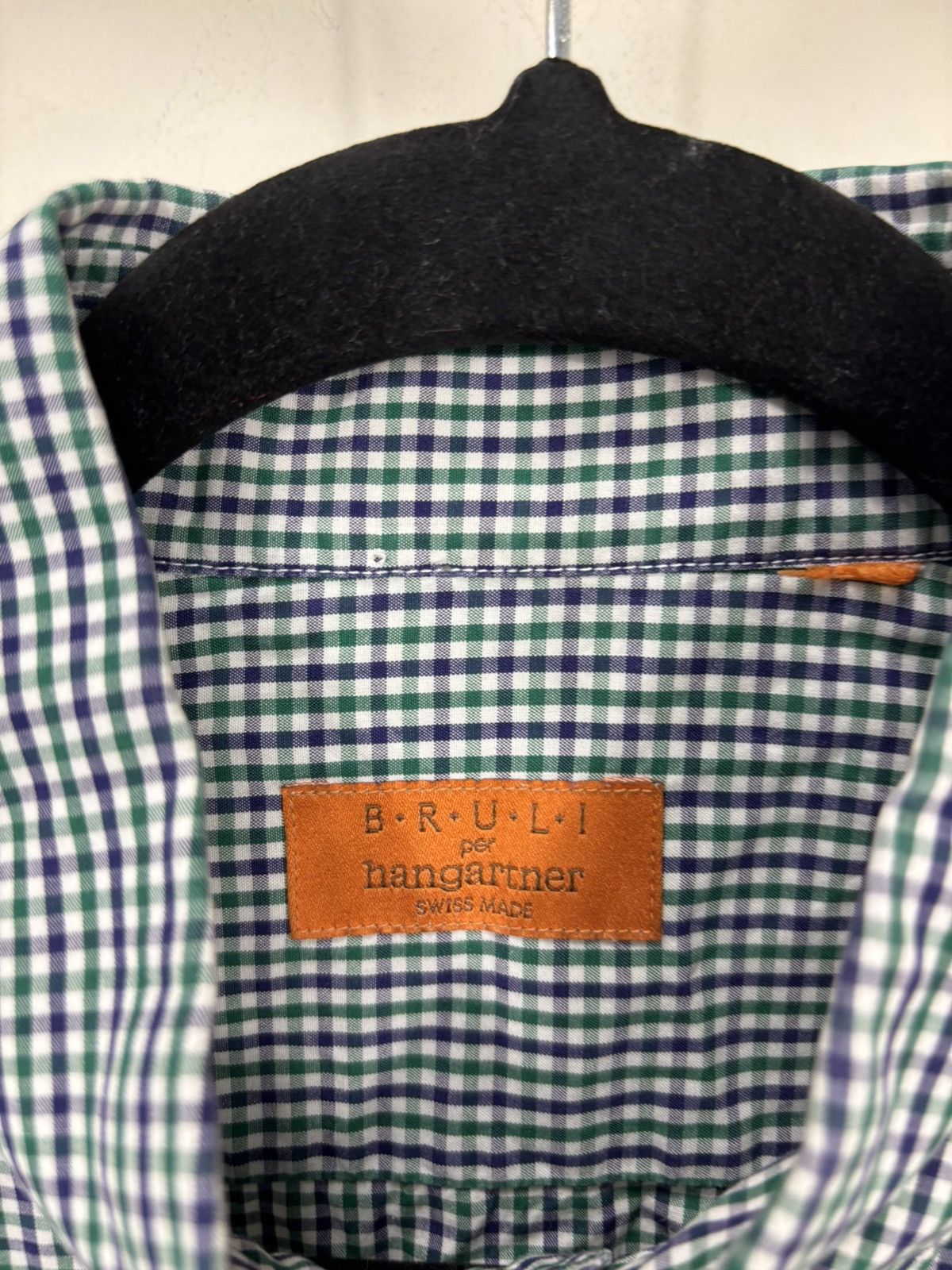 Other Bruli Swiss Made Men’s Gingham Check Short Sleeve Shirt Size US L / EU 52-54 / 3 - 11 Thumbnail