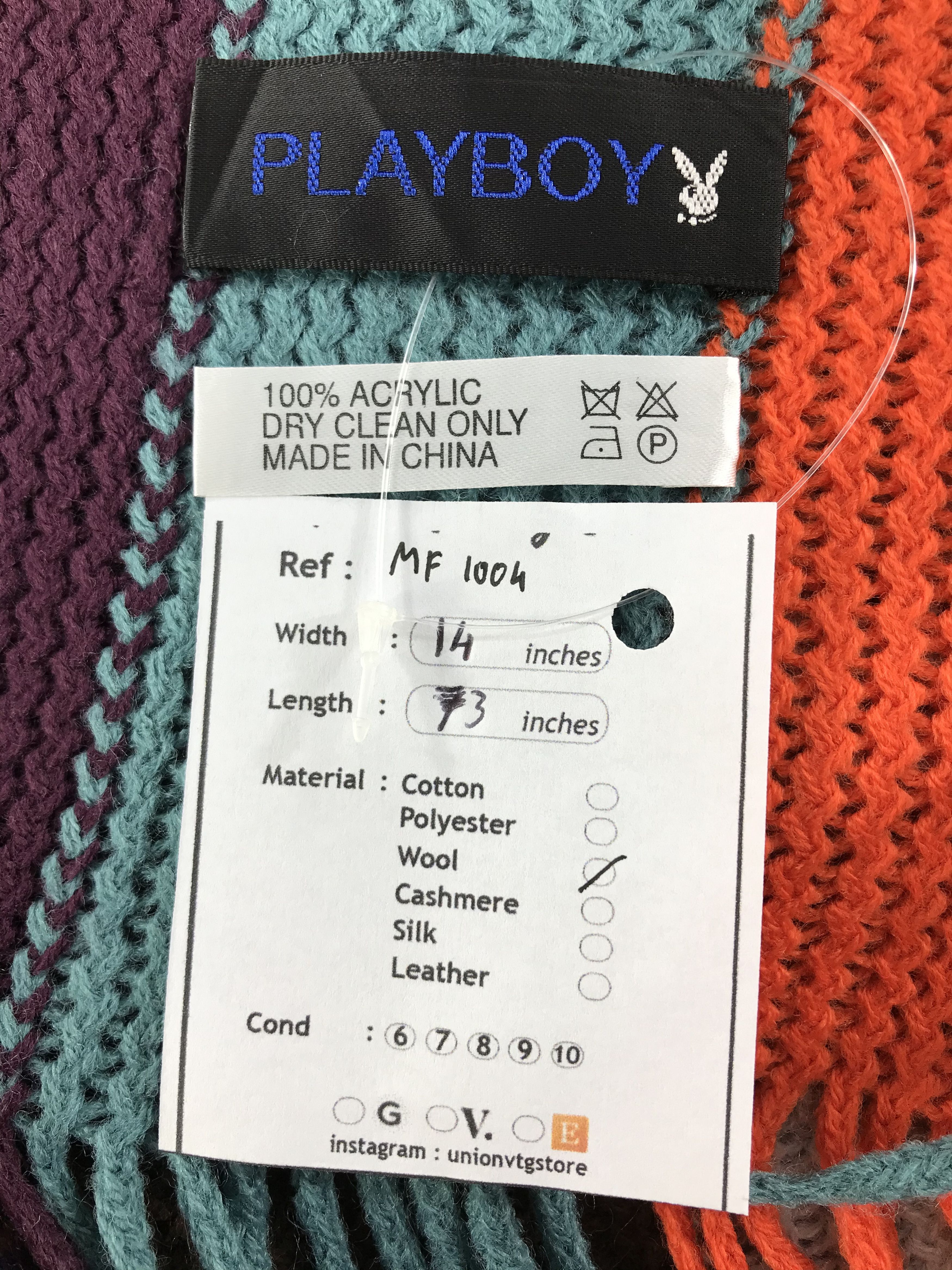 Playboy Vintage Playboy Scarf/Muffler/Neckwear MF1004 Size ONE SIZE - 5 Thumbnail