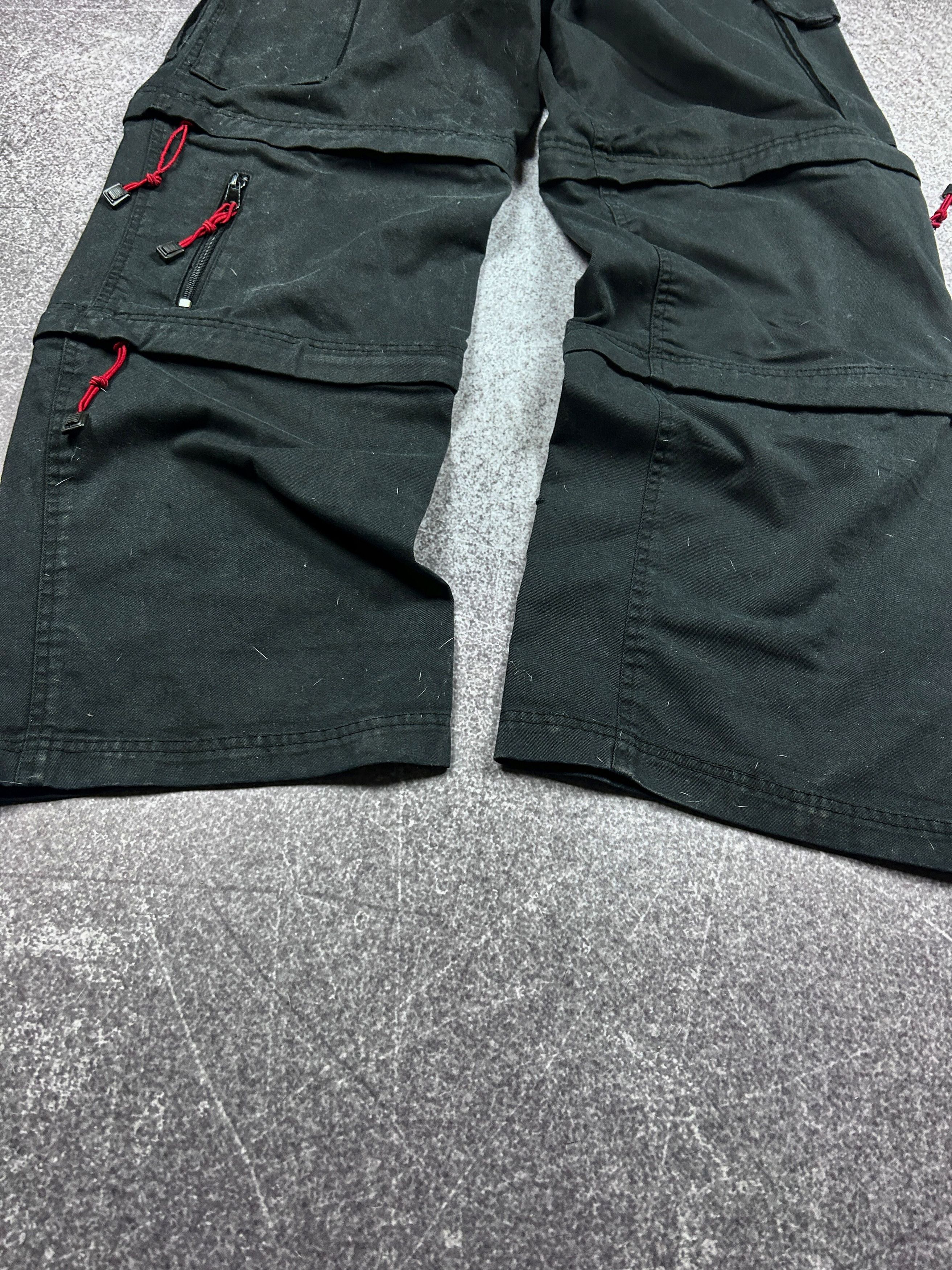 Vintage Y2K Cargo Pants Black Utility Multi Pocket Techwear Style Size US 32 / EU 48 - 6 Thumbnail