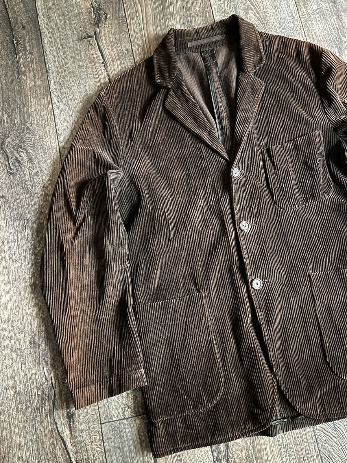 C.P. Company × Massimo Osti Vintage 00s C.P. Company 3 Buttons Velvet Italian Blazer Size 52R - 3 Thumbnail