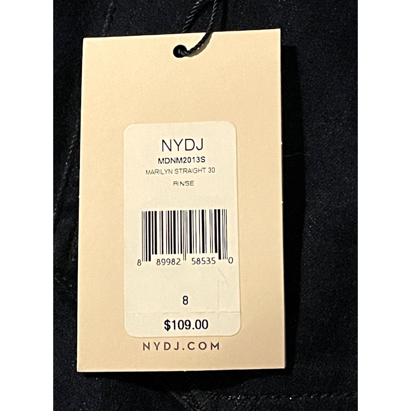 NYDJ NYDJ Marilyn Straight Denim Jeans Blue Rinse WDNM2013S Sz 32 Size 30" / US 8 / IT 44 - 4 Thumbnail