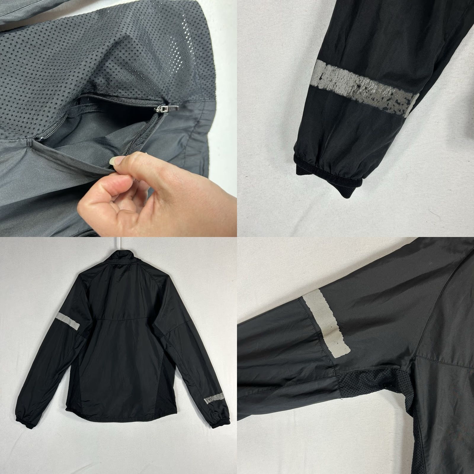 Nike Nike Running Full Zip Windbreaker Jacket Men M Black Vapor Reflective Athletic Outdoor Activewear Size US M / EU 48-50 / 2 - 8 Thumbnail