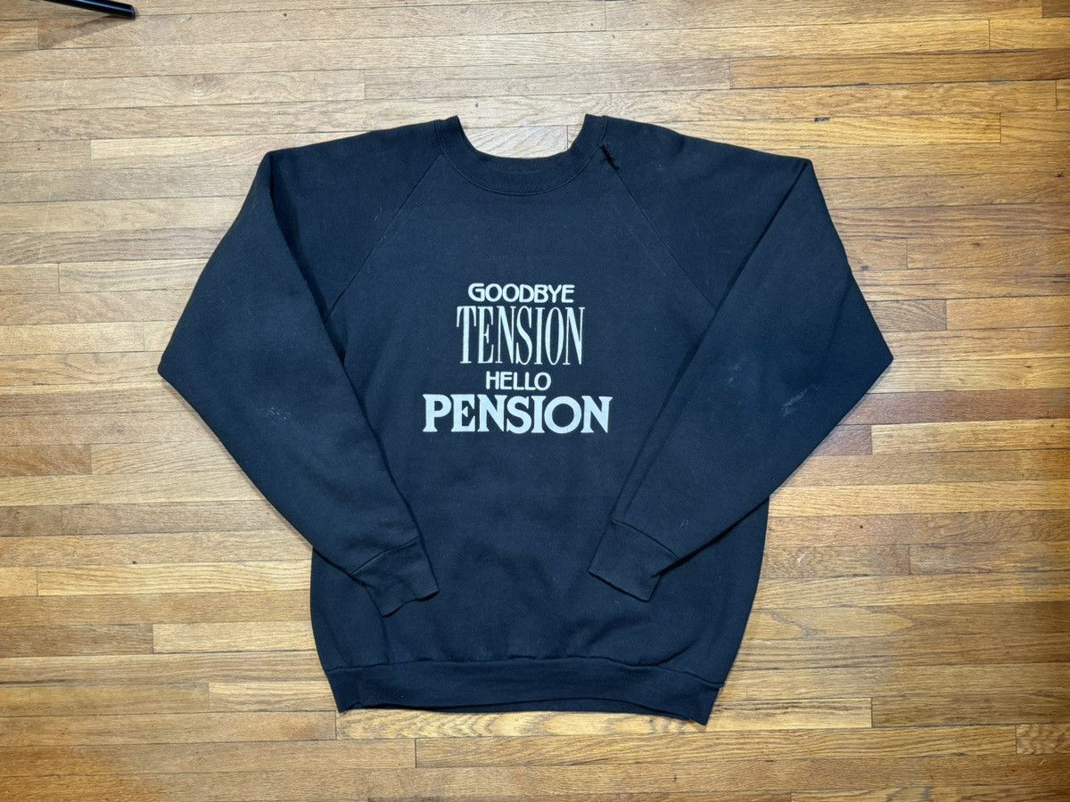 Vintage Vintage Goodbye Tension Hello Pension Sweatshirt Size US XXL / EU 58 / 5 - 1 Thumbnail