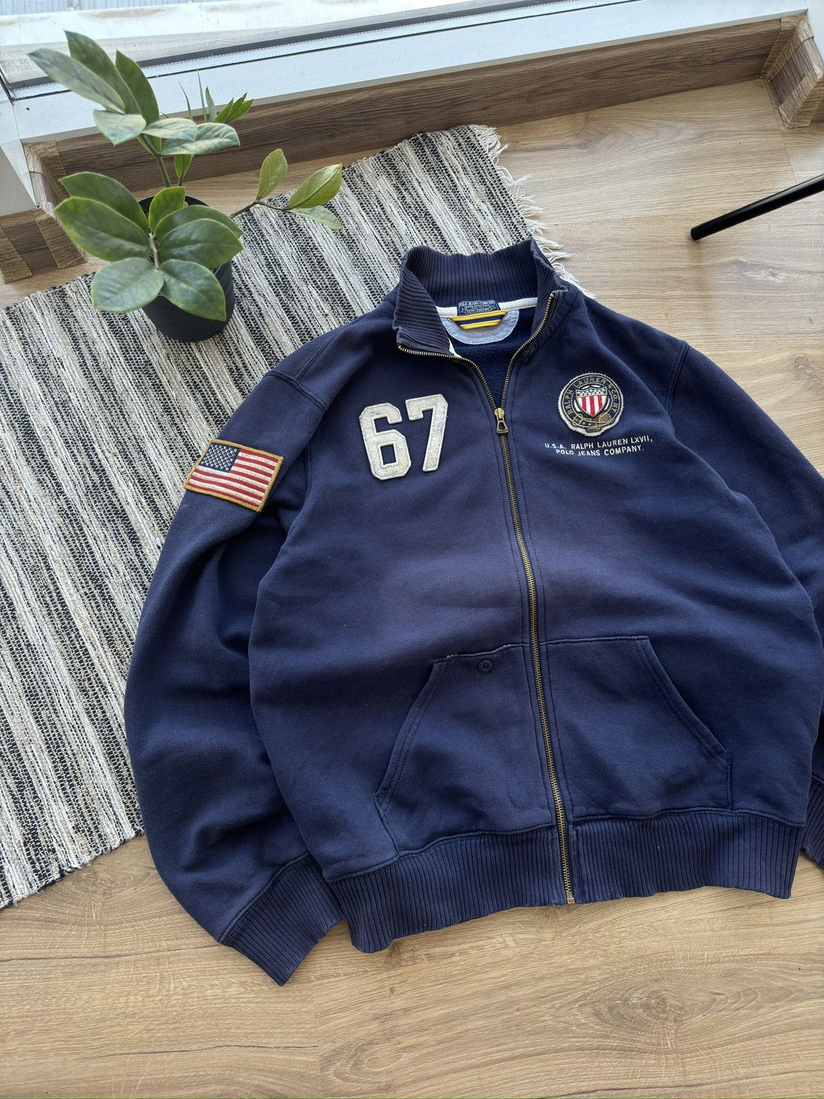 Polo Ralph Lauren Vintage Polo Ralph Lauren jeans company USA Zip Sweatshirt Size US L / EU 52-54 / 3 - 2 Thumbnail