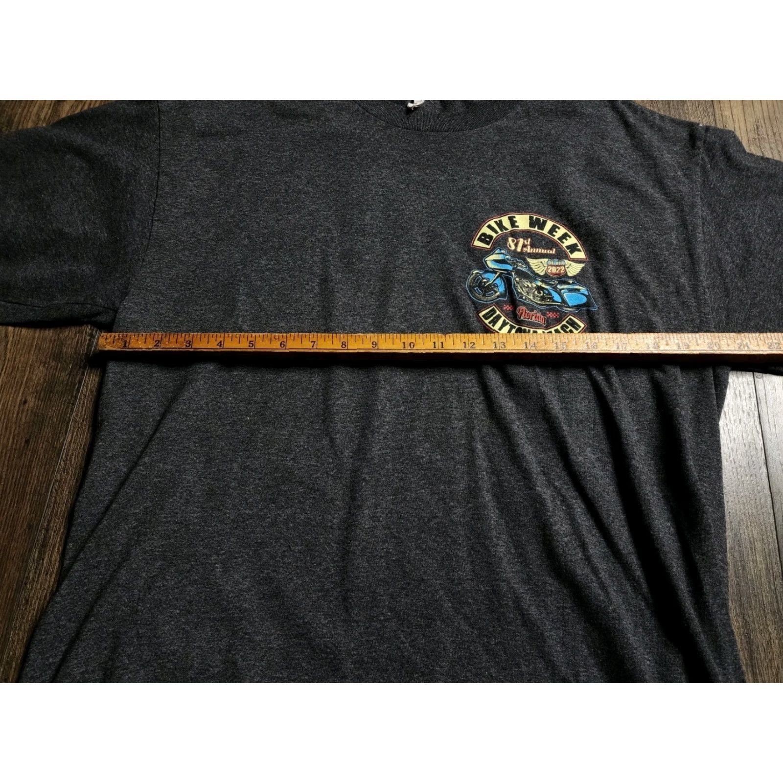 Gildan Gildan Mens XL Daytona Beach Bike Week 2022 Motorcycle Graphic T-Shirt Gray Size US XL / EU 56 / 4 - 2 Thumbnail