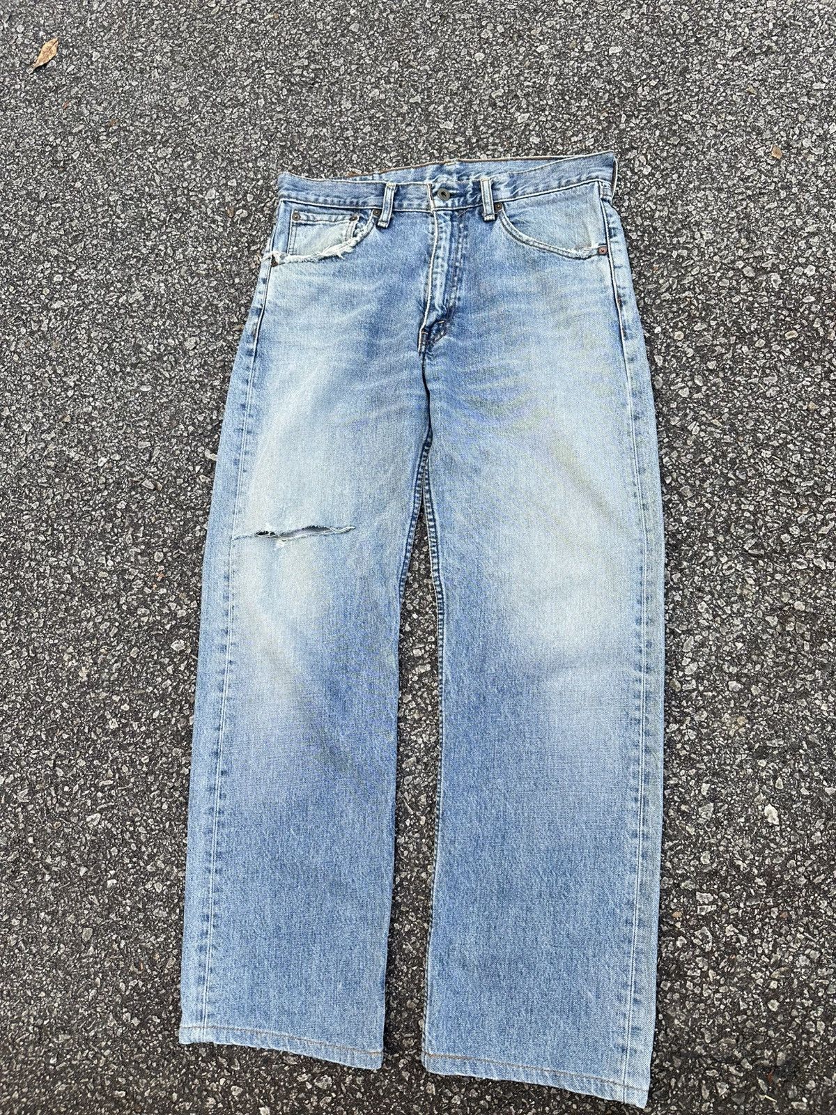 Levi's Vintage Clothing 👹Vintage Levi’s 503 Thrashed Straight Cut Jeans Size US 31 - 9 Thumbnail
