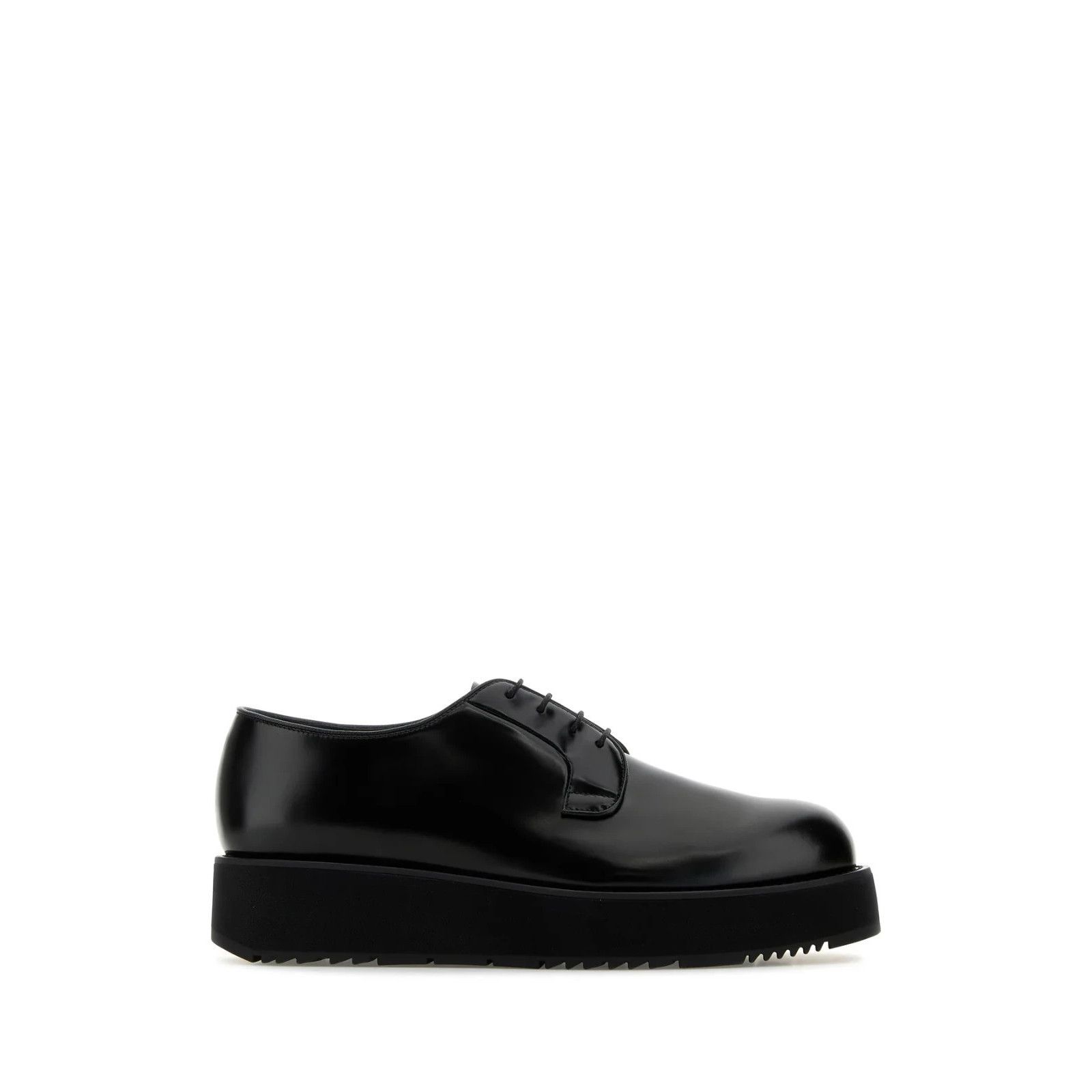 PRADA Black Leather Lace-Up Shoes New And Authentic (Men's s
