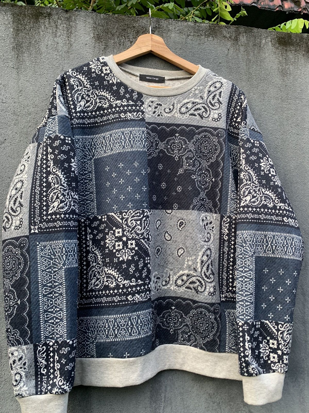 Japanese Brand 👹MELAN CLEUGE BANDANA SWEATER Size US L / EU 52-54 / 3 - 6 Thumbnail