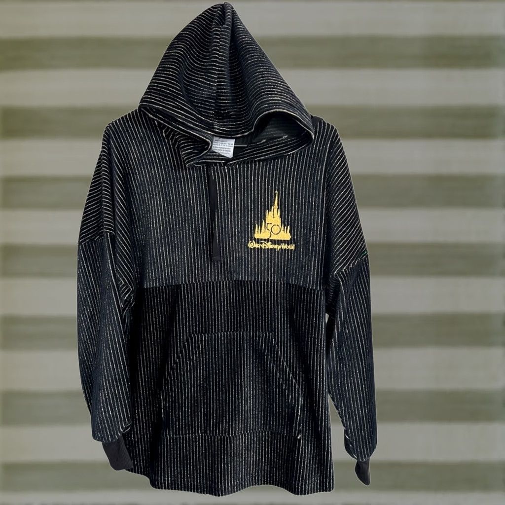 Disney Walt Disney 50th Anniversary Luxe Corduroy Black Spirit Jersey XS Hoodie Unisex Adults Pullover Mens Womens Girls Boys Size XS / US 0-2 / IT 36-38 - 1 Thumbnail