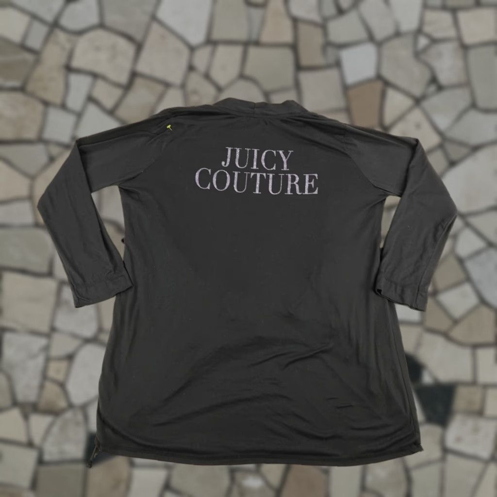 Juicy Couture Juicy Couture Cardigan Sweater Womens Medium Black Open Tie Front Wrap Knit Y2K Pocketed Lightweight Breathable Casual Size M / US 6-8 / IT 42-44 - 1 Thumbnail