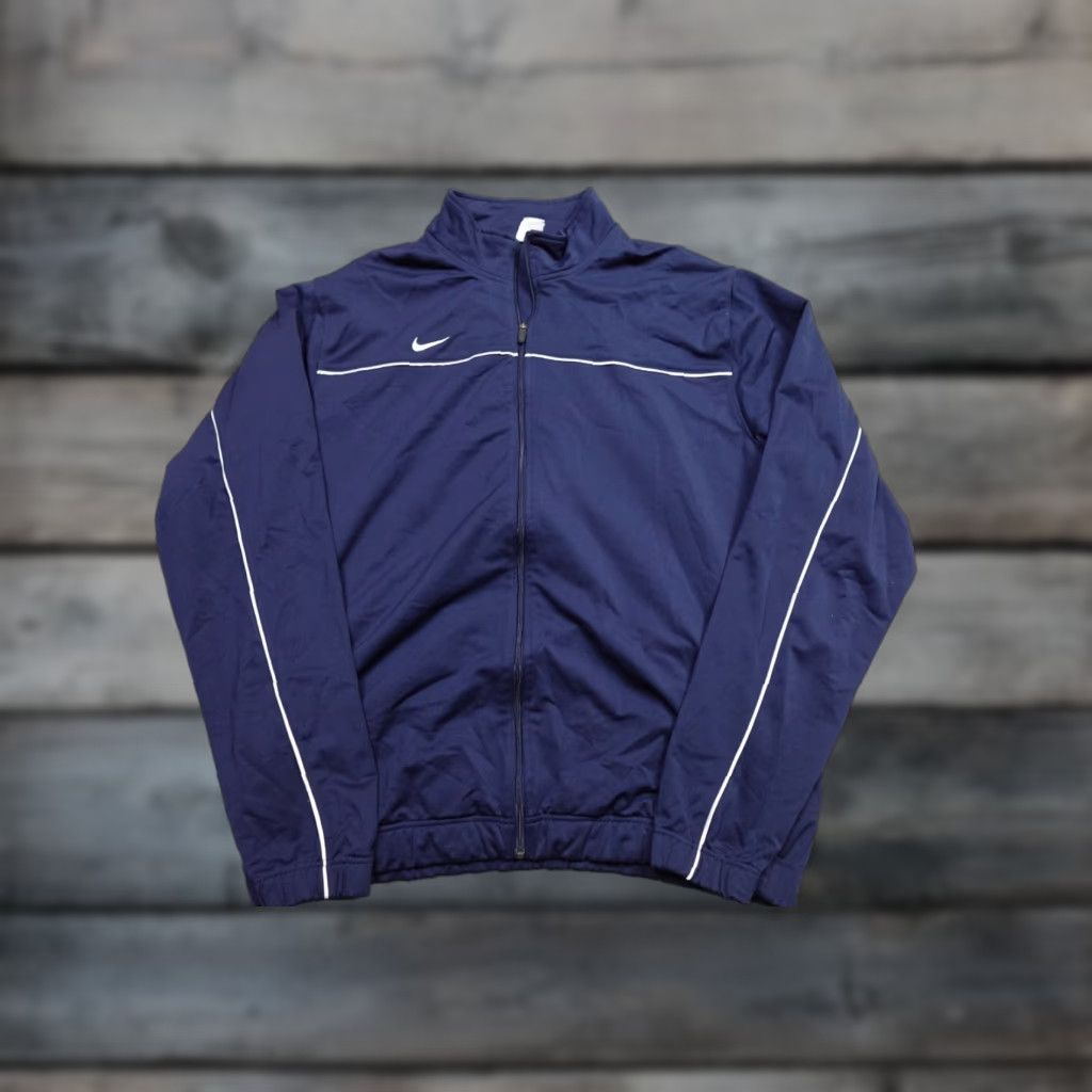Nike Nike Dri-Fit Track Jacket Mens XL Blue Windbreaker Lightweight Swishy Logo Retro Athletic Jacket Mens XL Blue Nike Dri-Fit Windbreaker Size US XL / EU 56 / 4 - 1 Thumbnail