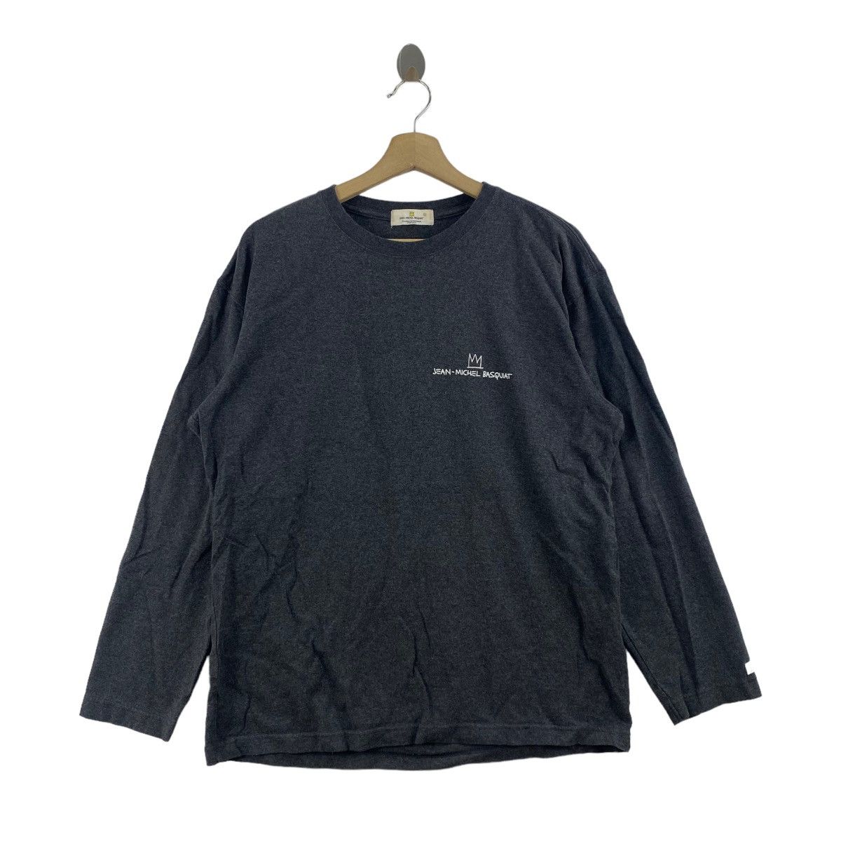 Jean-Michel Basquiat JEAN MICHEL BASQUIAT Pop Art Design Print Grey Long Sleeve Size US L / EU 52-54 / 3 - 3 Thumbnail