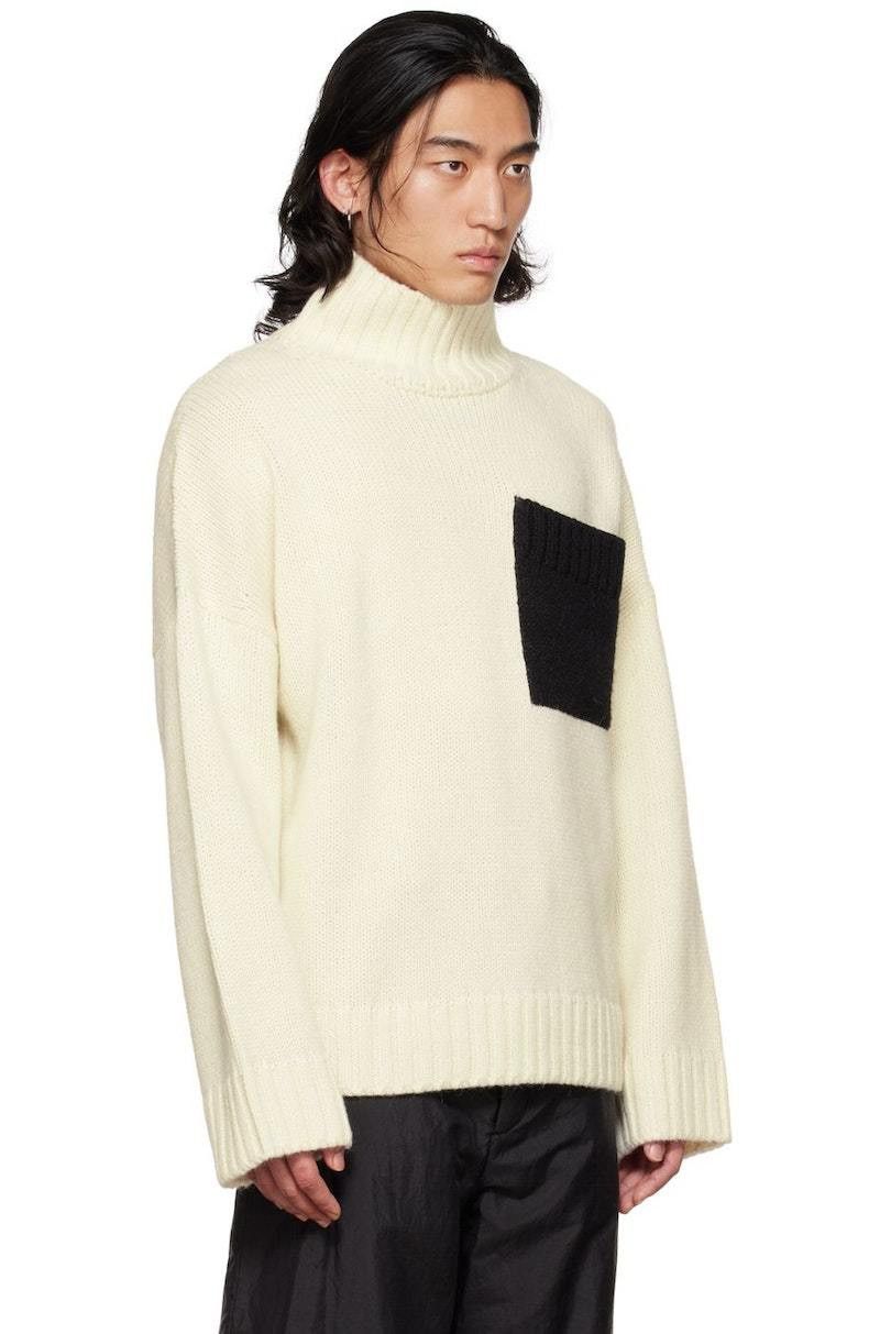 JW Anderson Navy Wool Turtleneck Knitted Sweater Size US XL / EU 56 / 4 - 6 Thumbnail