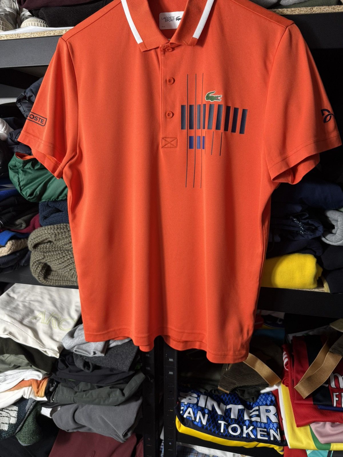 Lacoste Lacoste Sport Novak Djokovic Tennis Polo Shirt Orange Size M Size US M / EU 48-50 / 2 - 4 Thumbnail