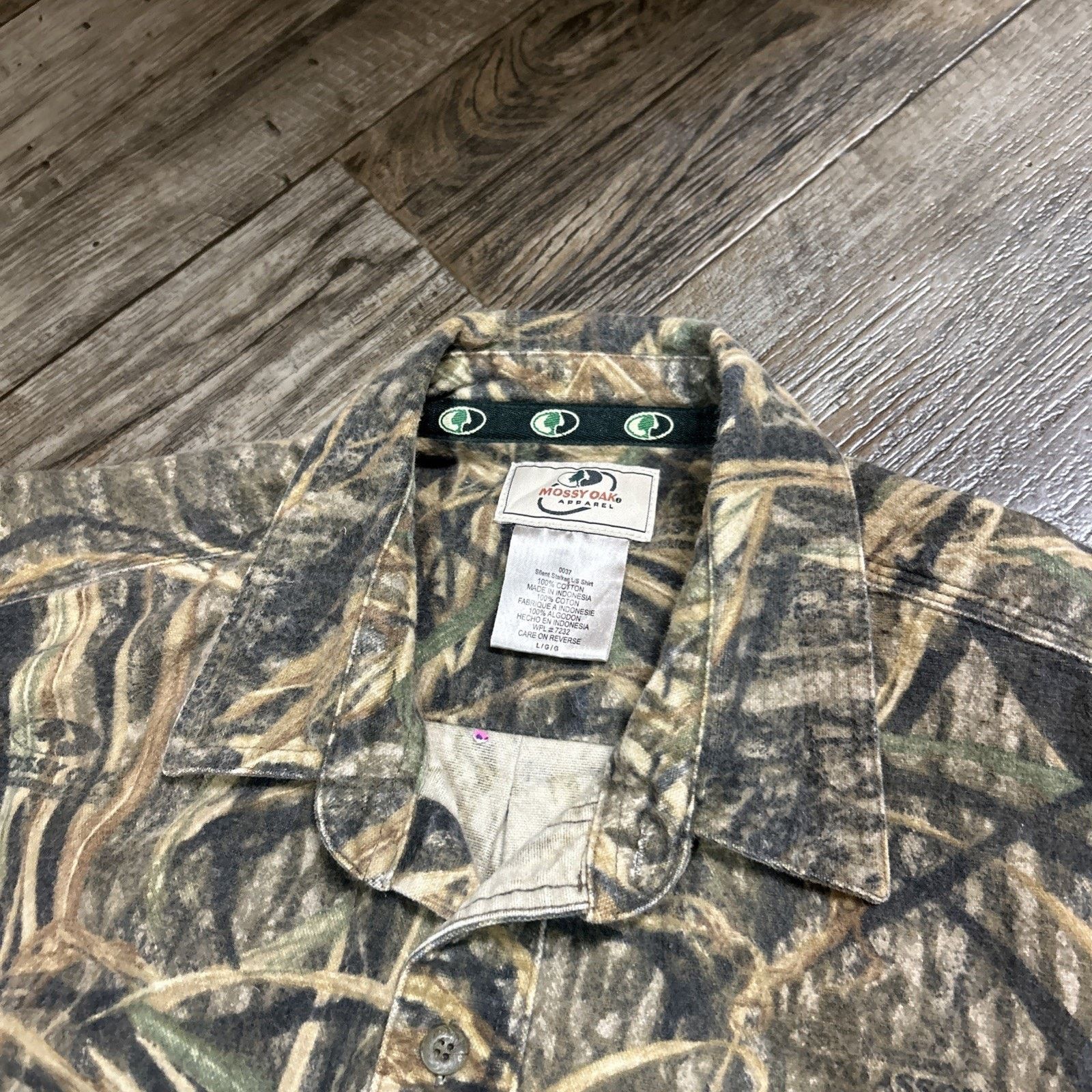 Mossy Oaks VTG Mossy Oak Chamois Button Up Flannel Shadow Grass Tree Size US L / EU 52-54 / 3 - 3 Thumbnail