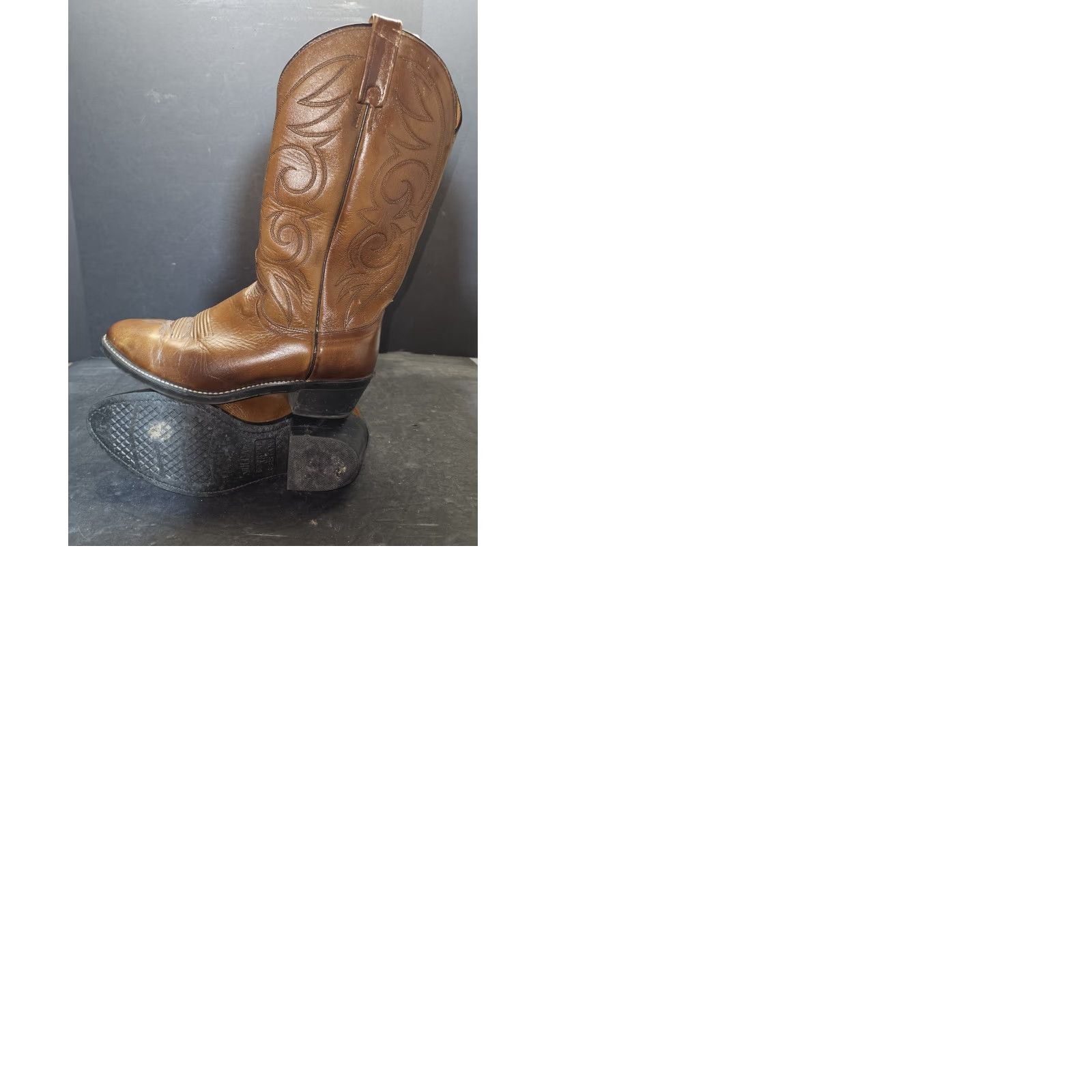 Vintage VINTAGE Acme Dingo Cowboy Western Boots Cognac Leather Pointed Toe Mens Size 9EW EW Brown Leather Western 80s Cowboy Mens Size US 8 / EU 41 - 9 Thumbnail