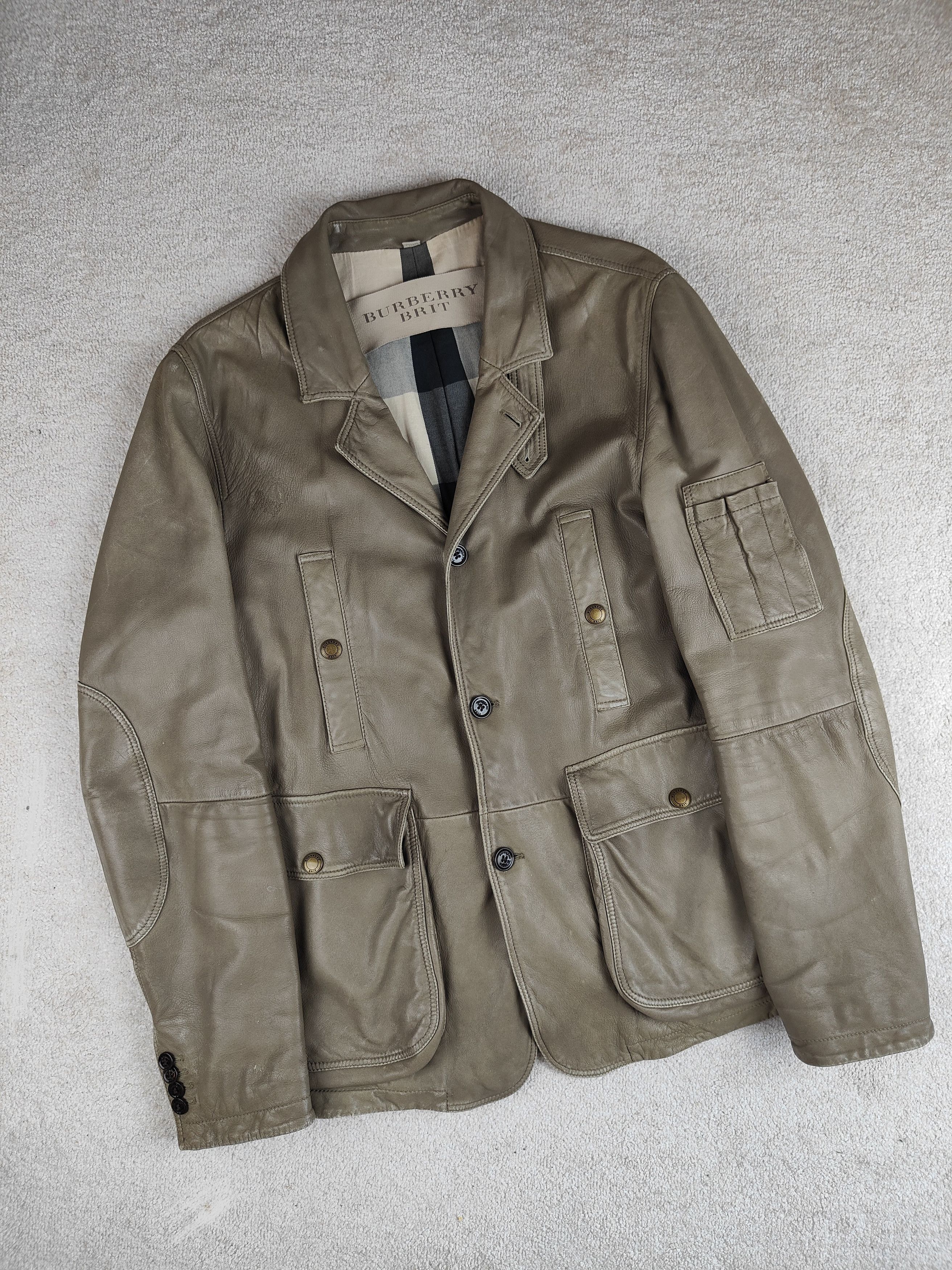 Burberry Burberry Brit Lamb Leather Field Jacket Size US XXL / EU 58 / 5 - 16 Thumbnail