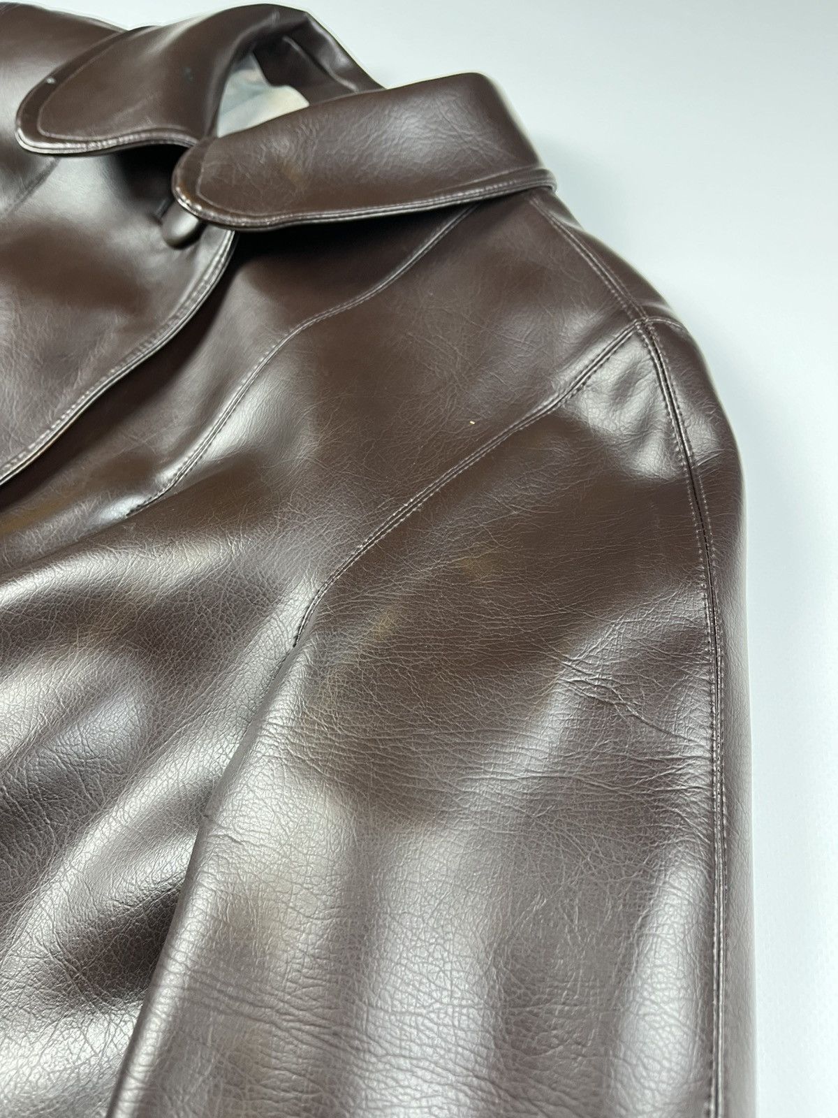 Leather Snia leather trench vinatge coat with belted Size S / US 4 / IT 40 - 7 Thumbnail