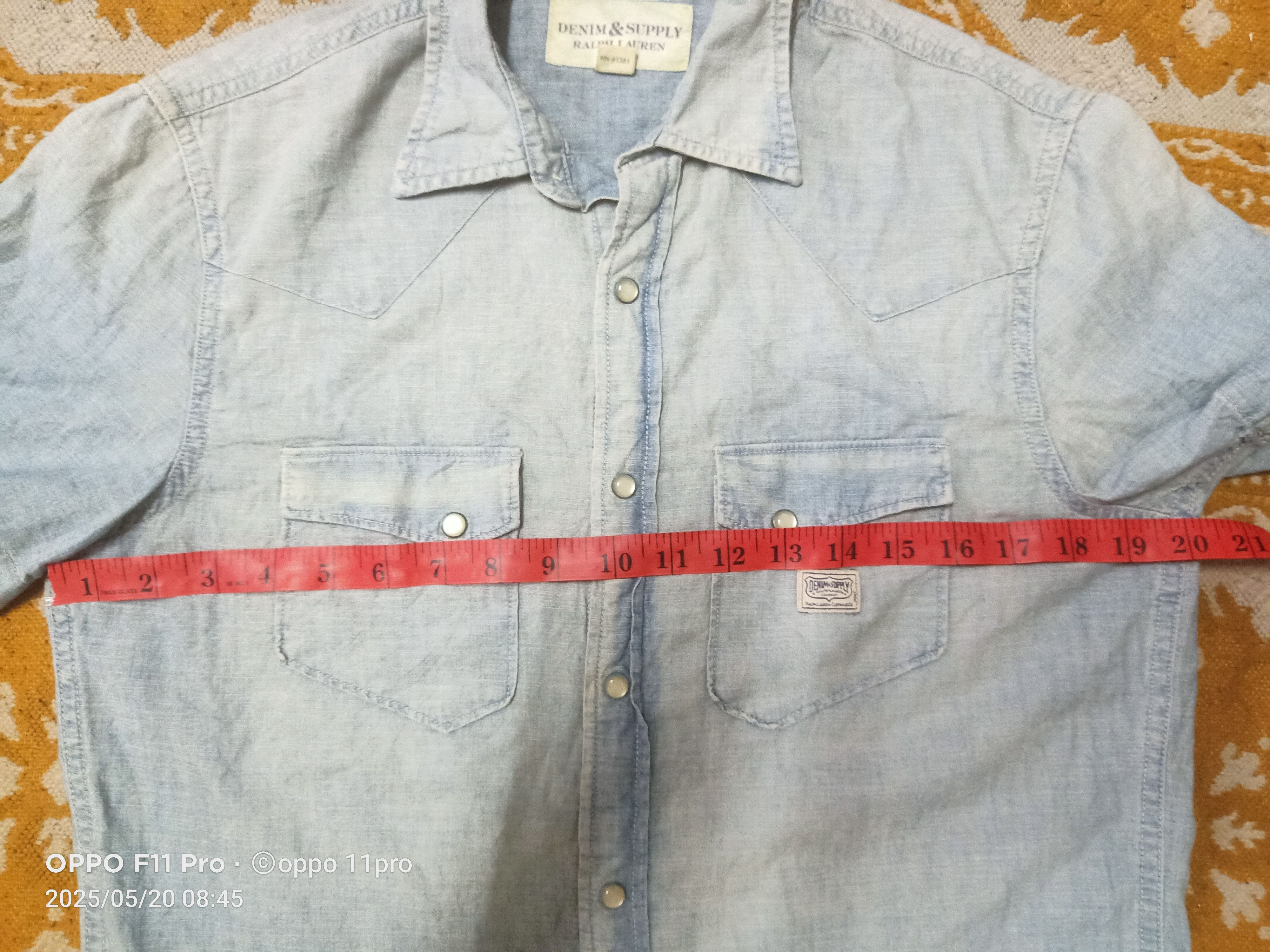 Denim & Supply Ralph Lauren × Polo Ralph Lauren × Vintage Polo Ralph Lauren Chambray Cotton Poket Size US S / EU 44-46 / 1 - 12 Thumbnail