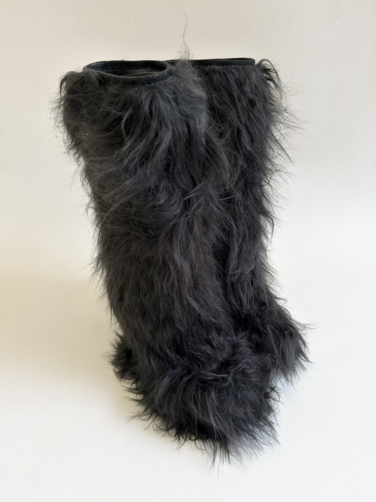 Miu Miu Eco Mongolian Faux Fur Tall Boots Size US 6.5 / IT 36.5 - 6 Thumbnail