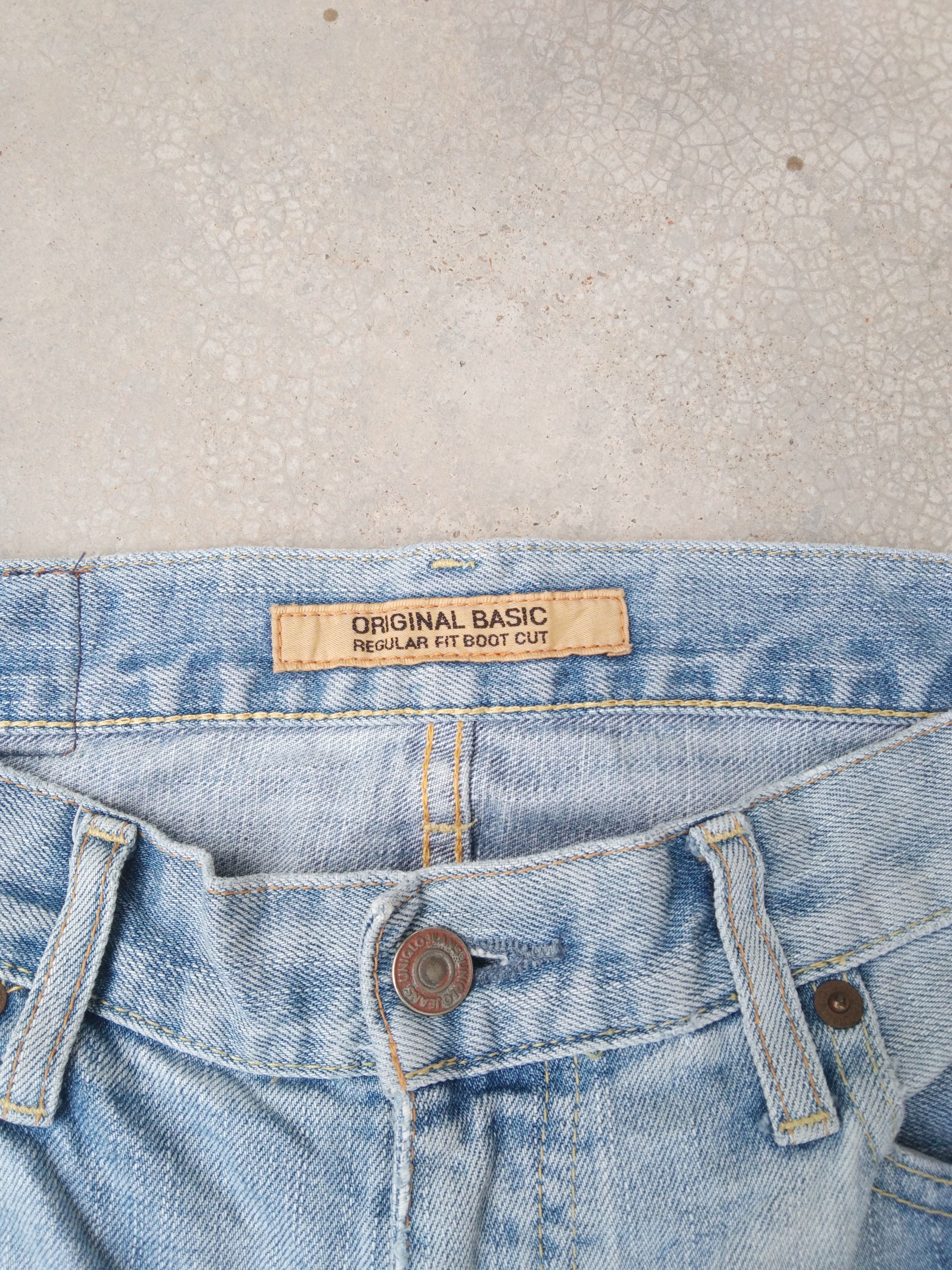 Japanese Brand × Jean × Vintage Vintage Distressed Uniqlo B-002 BootCut Flared Jeans 32x27.5 Size US 32 / EU 48 - 5 Thumbnail