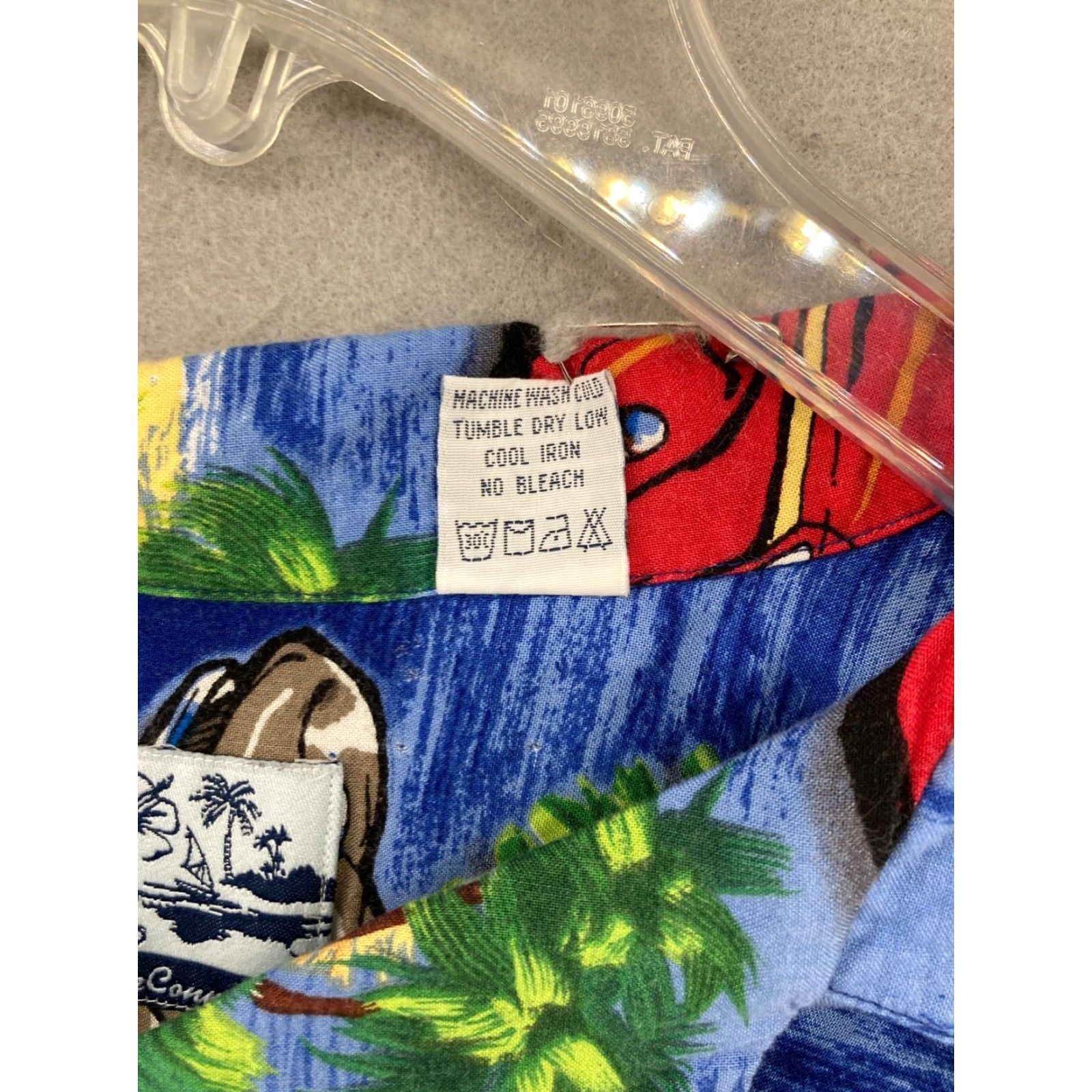 Vintage Pineapple Connection Mens Hawaiian Shirt L Adult Large Palm Tree Vintage Blue Button-Up Short Sleeve Casual Shirt Size US L / EU 52-54 / 3 - 7 Thumbnail