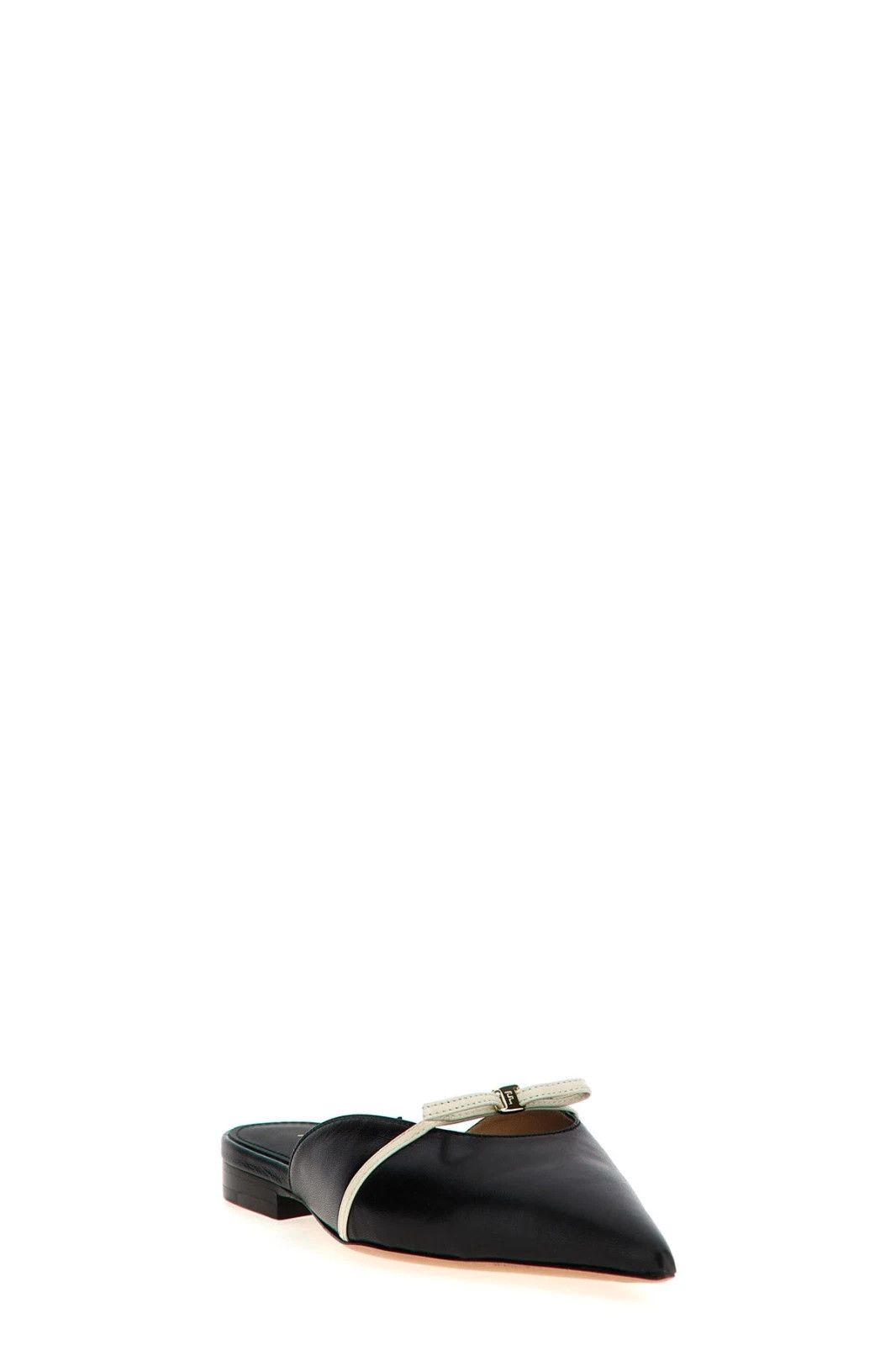 Salvatore Ferragamo FERRAGAMO Guye Bow Strap Black Leather Mules New Size US 5 / IT 35 - 2 Thumbnail