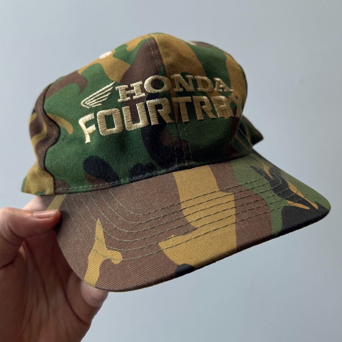 Honda 2000s Vintage Y2K Honda FourTrax ATV Camo Hat Size ONE SIZE - 5 Thumbnail