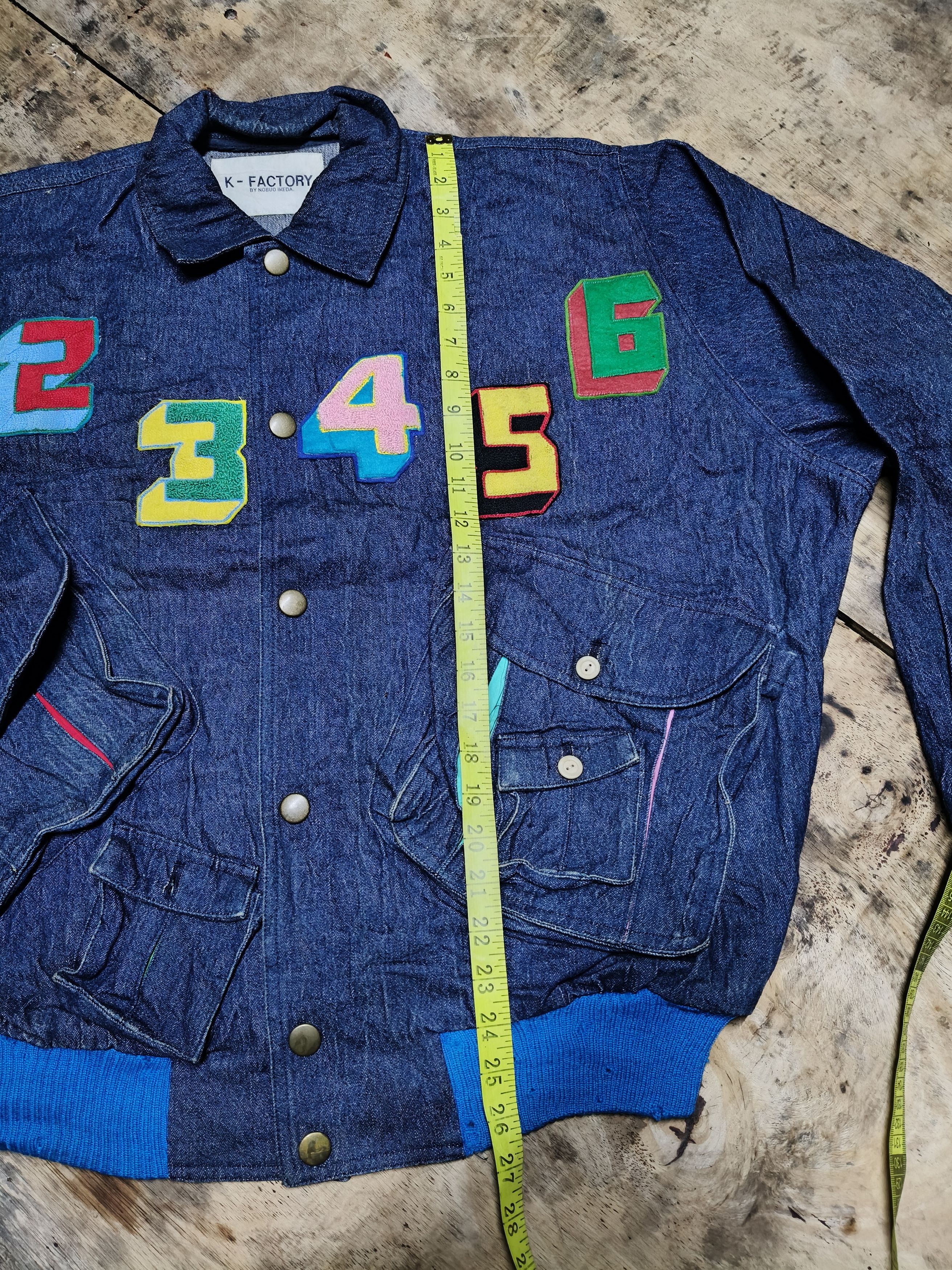Japanese Brand K-Factory Denim Jacket Number Style Size US L / EU 52-54 / 3 - 16 Thumbnail