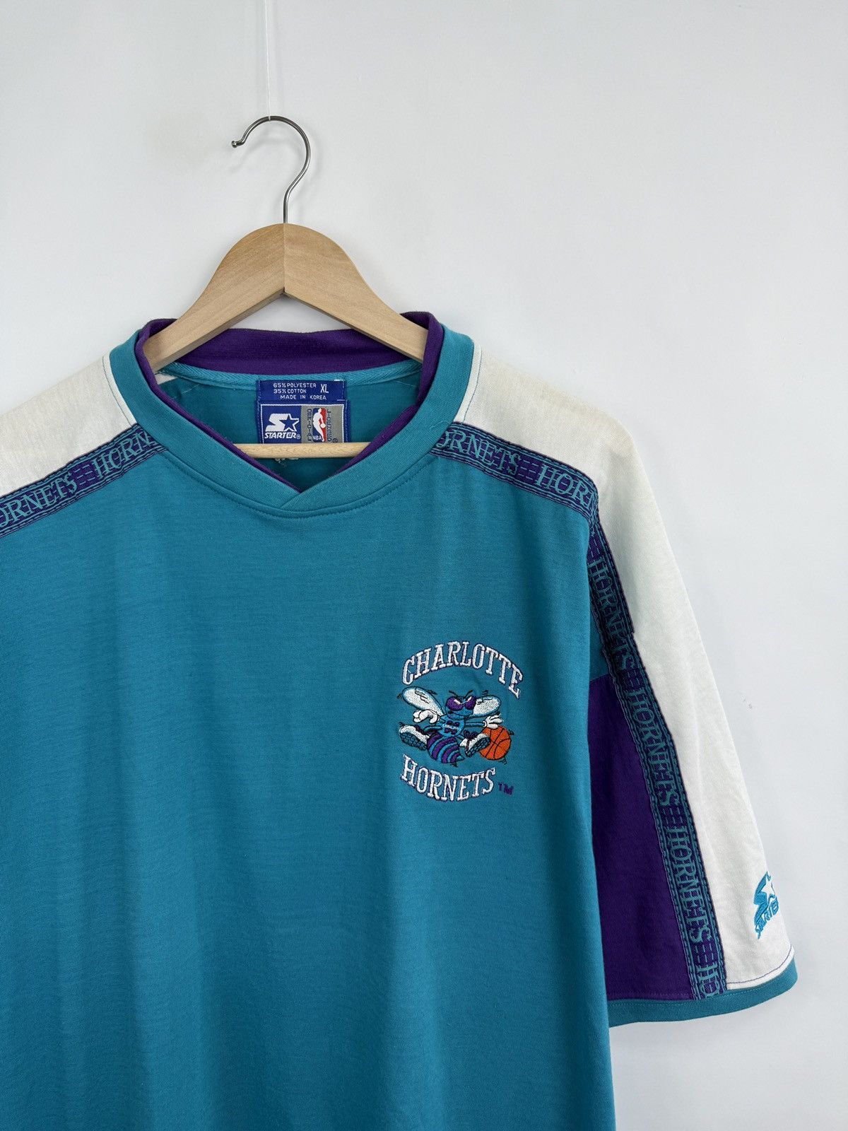 Starter 🇺🇸 Vintage 1990 Charlotte Hornets Starter NBA T-Shir Just Don Size US XL / EU 56 / 4 - 3 Thumbnail