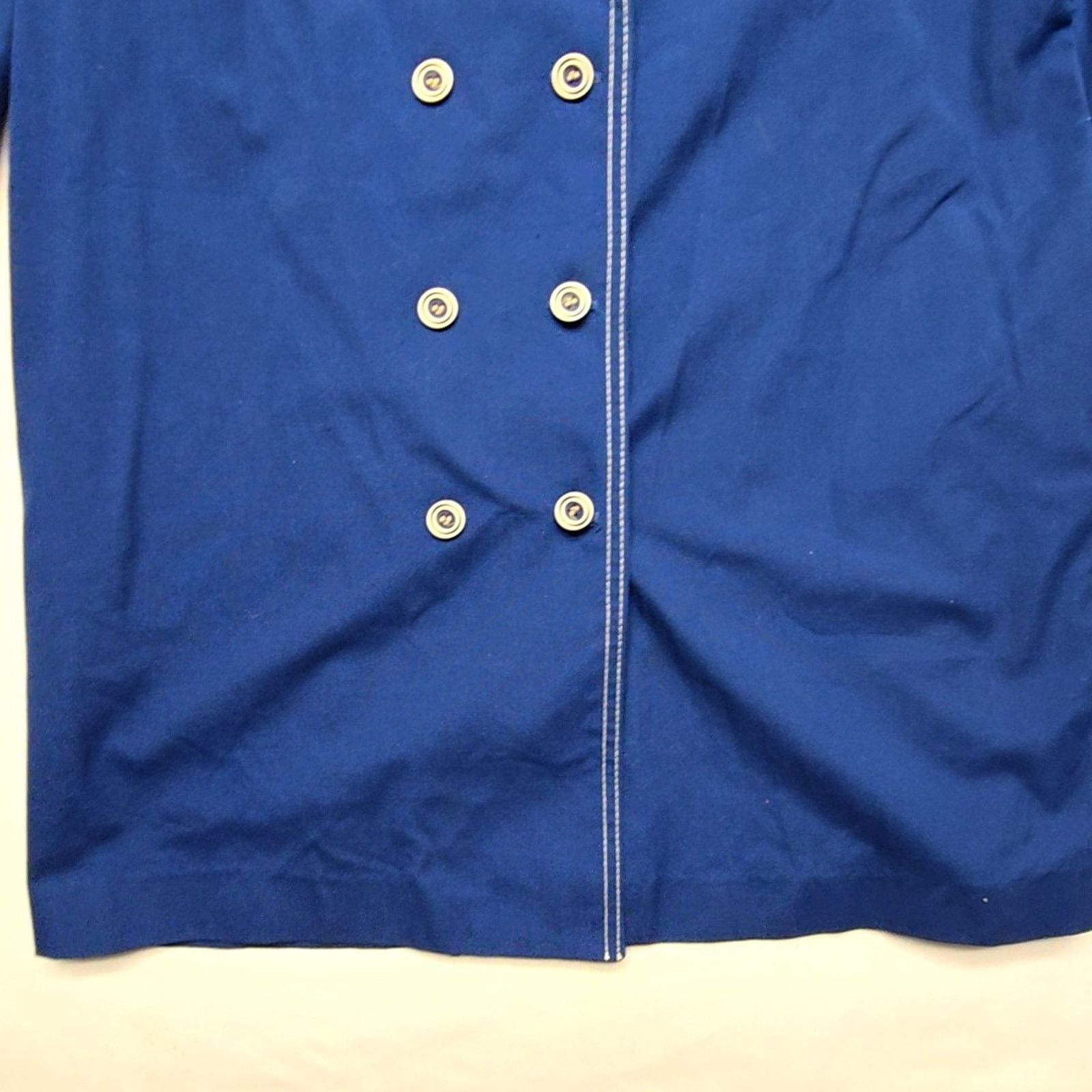 Other Vintage White Stag Blue Double Breasted Large Coat Size L / US 10 / IT 46 - 3 Thumbnail