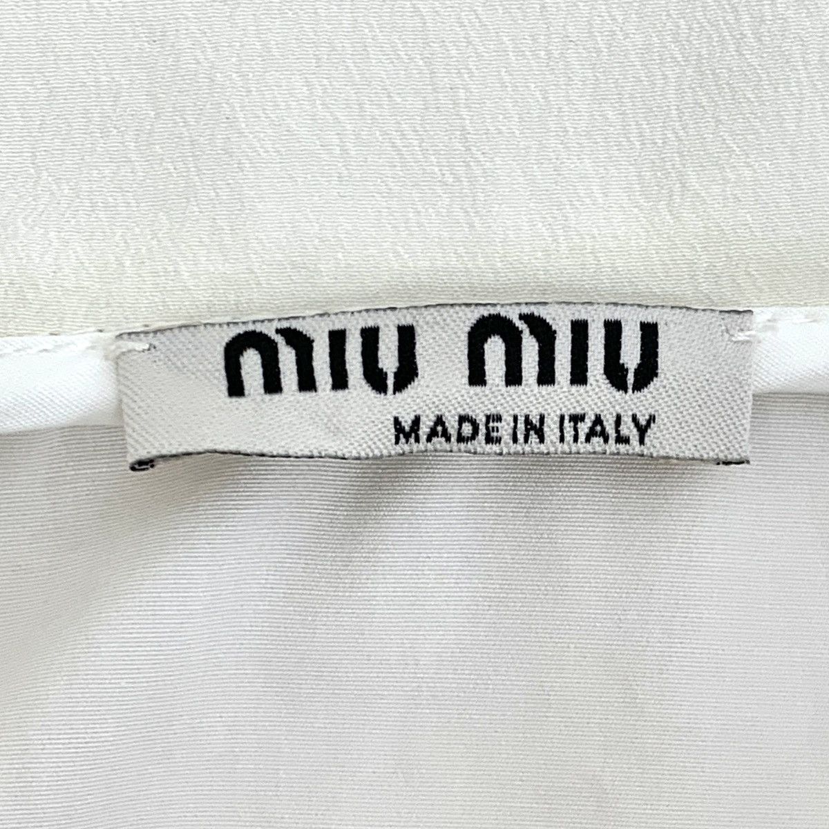 Miu Miu Miu Miu White Embroidered Puff Short Sleeve Blouse K26WX Size M / US 6-8 / IT 42-44 - 5 Thumbnail