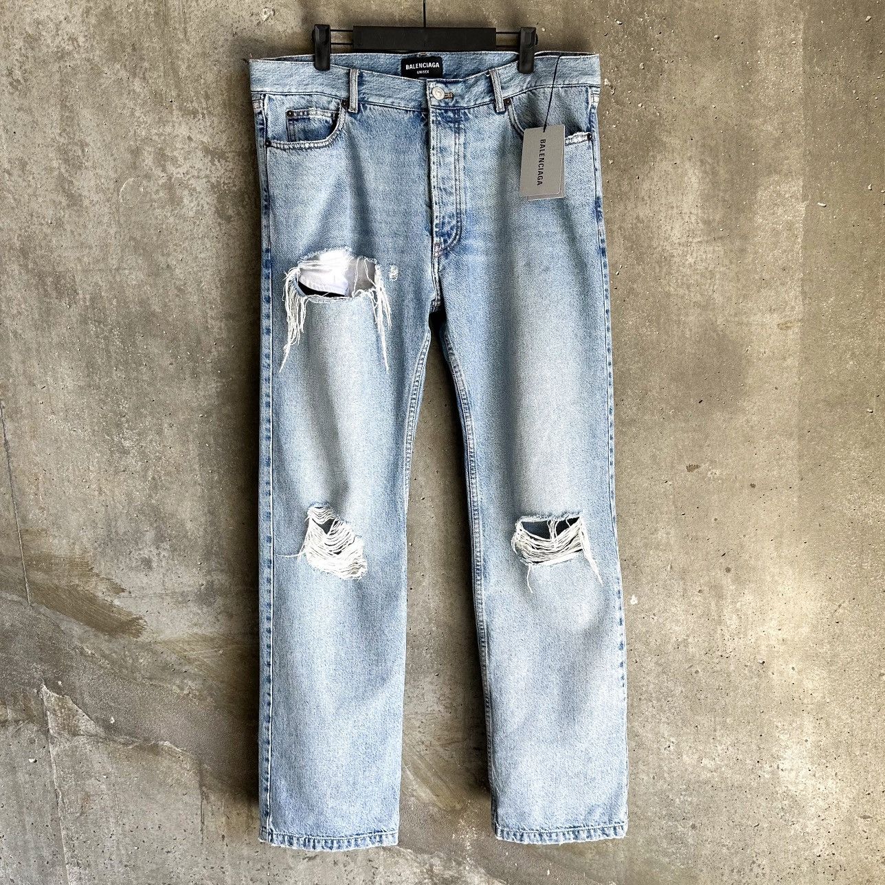 Balenciaga SS21 Distressed Boxer Denim Size US 34 / EU 50 - 2 Thumbnail