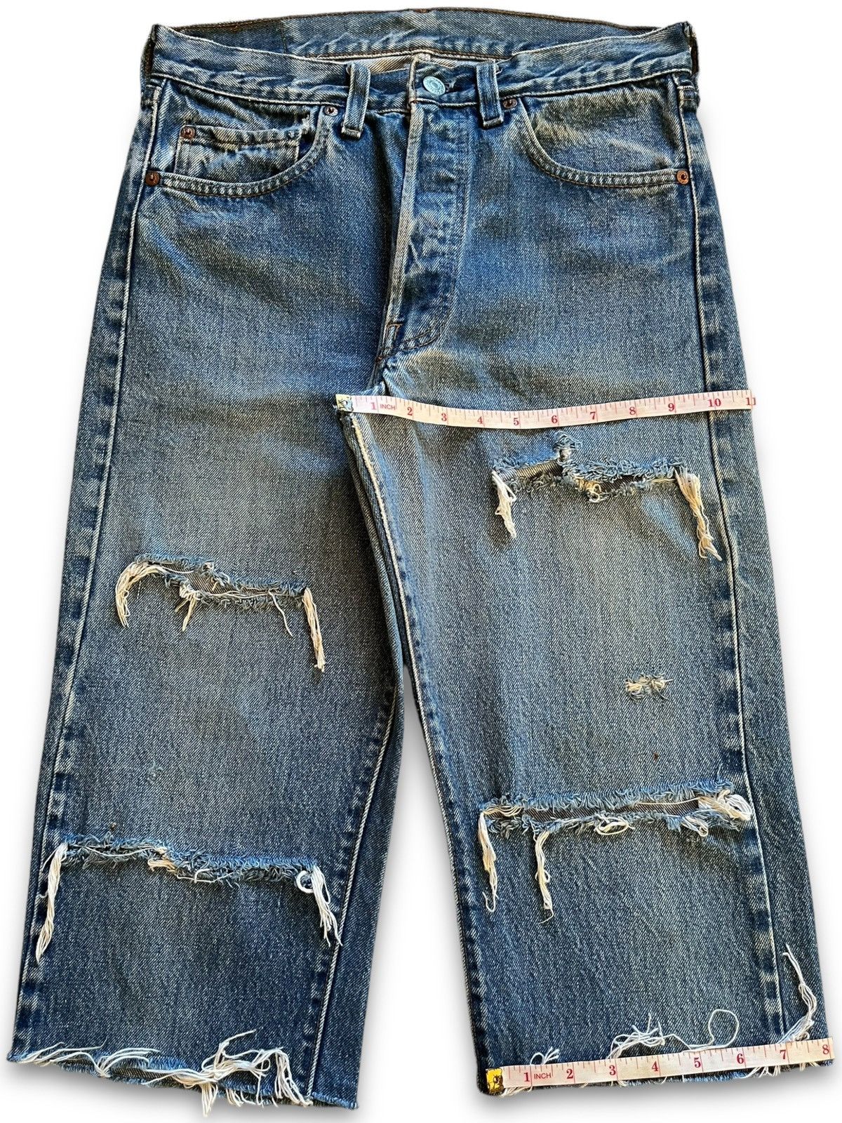Levi's Vintage 70s Levis 501 Selvedge 524 Loose Jean Shorts Jorts Size US 29 - 15 Thumbnail