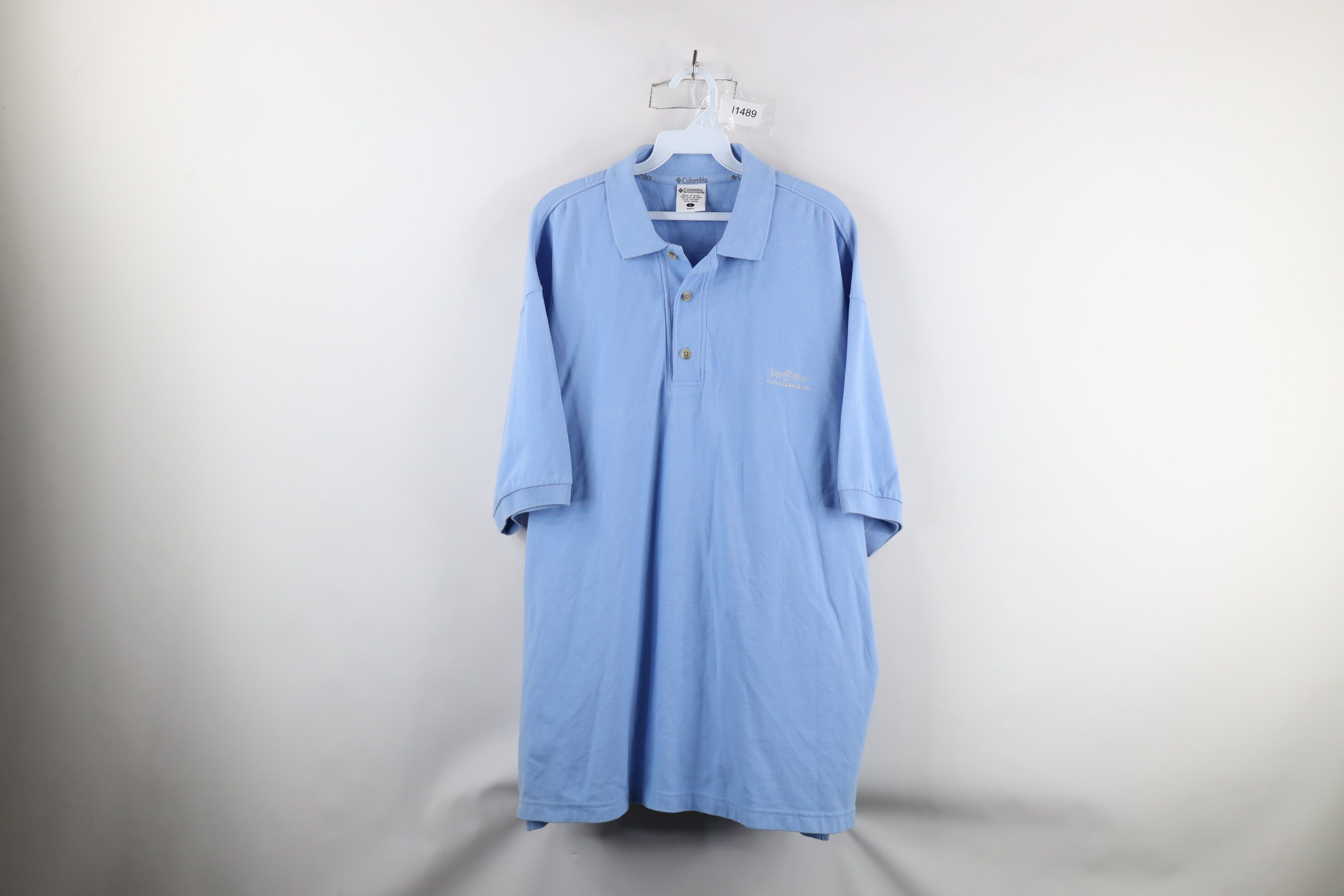 Columbia × Vintage Vintage Columbia Out Fish Collared Polo Shirt Light Blue Size US L / EU 52-54 / 3 - 1 Thumbnail
