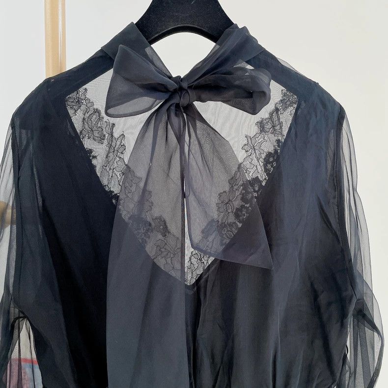 Valentino Valentino Black patchwork lace dress Size M / US 6-8 / IT 42-44 - 3 Thumbnail