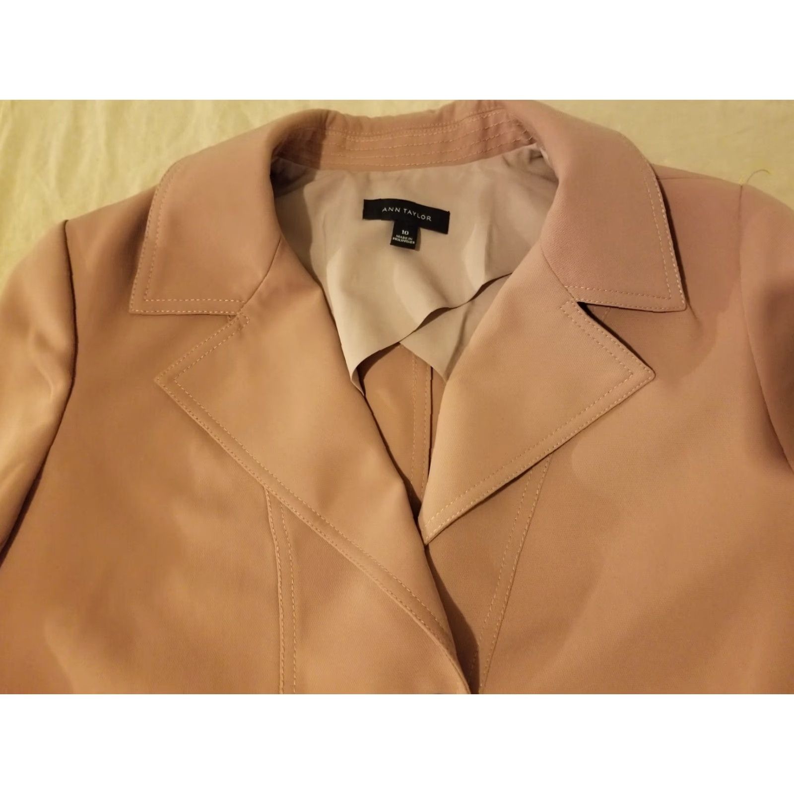 Ann Taylor VINTAGE Womens Ann Taylor Jacket 10 Pink Women Jacket 10 Pink Basic Jacket Mens? (No) Size L / US 10 / IT 46 - 2 Thumbnail