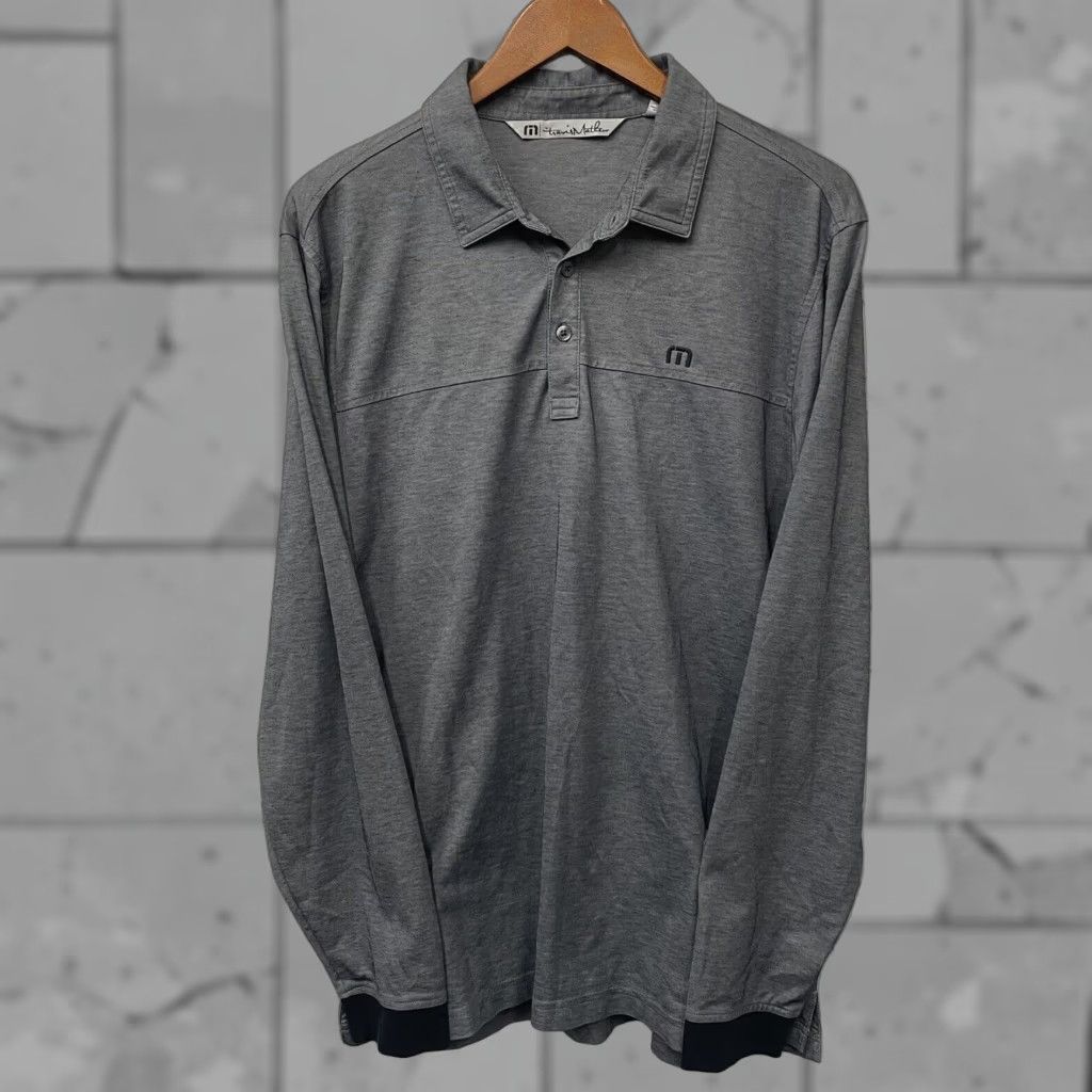 TravisMathew Travis Mathew Gray Long Sleeve Button-Down Shirt Mens Size Large Size US L / EU 52-54 / 3 - 1 Thumbnail