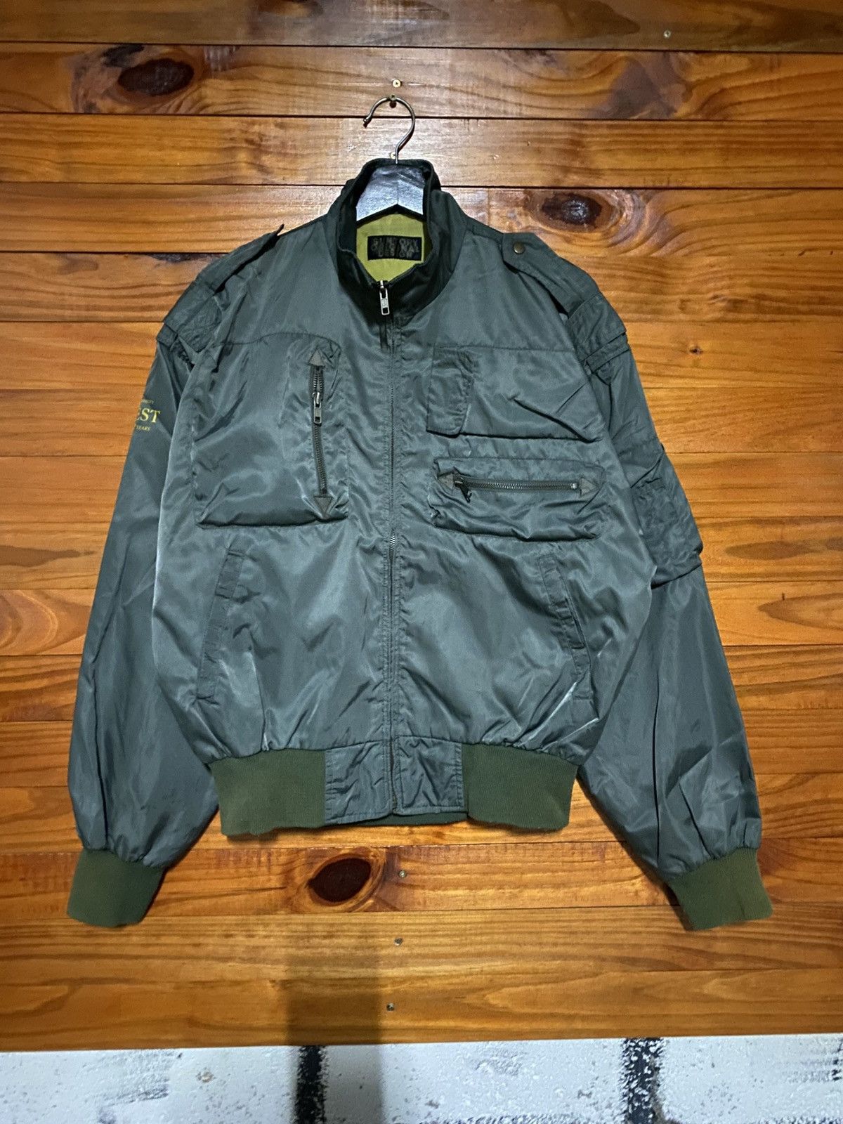 Japanese Brand Vintage Suntory Original Design Olive Green Bomber Jacket Size US M / EU 48-50 / 2 - 4 Thumbnail