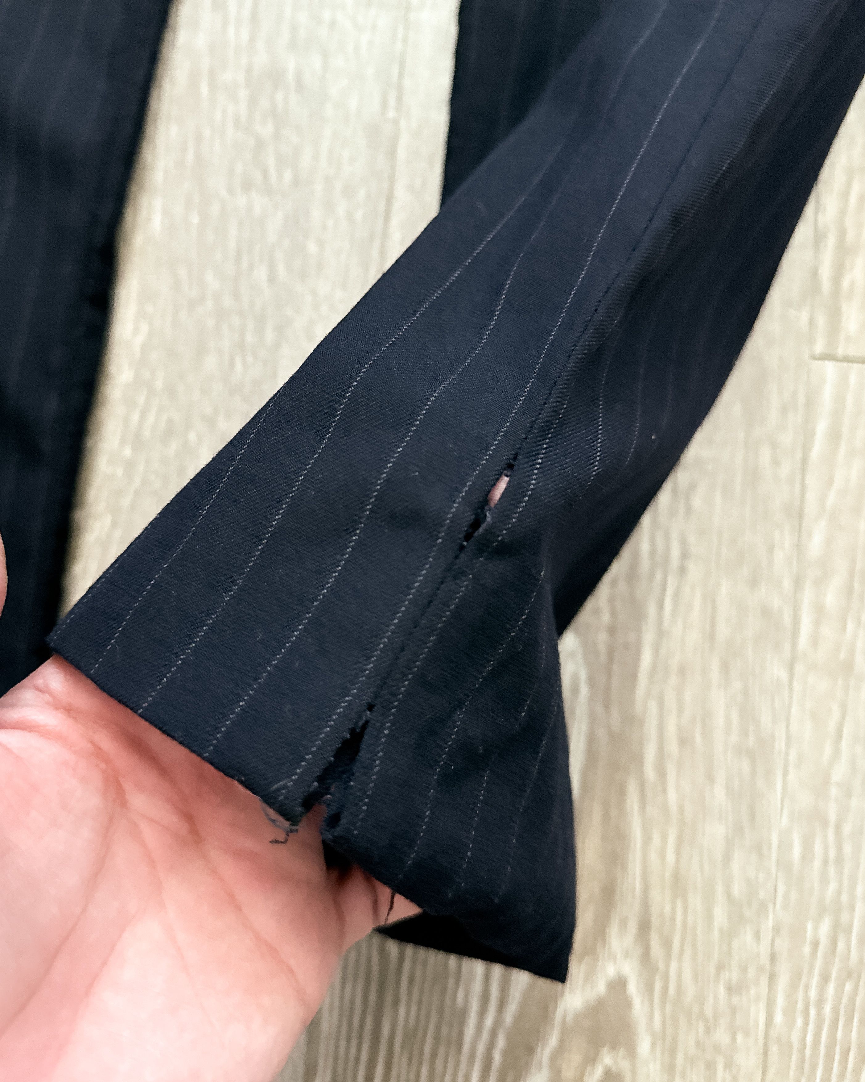 Vintage Vintage 1950s Pin Striped High Rise Trousers Dress Pants 36 Size US 36 / EU 52 - 3 Thumbnail