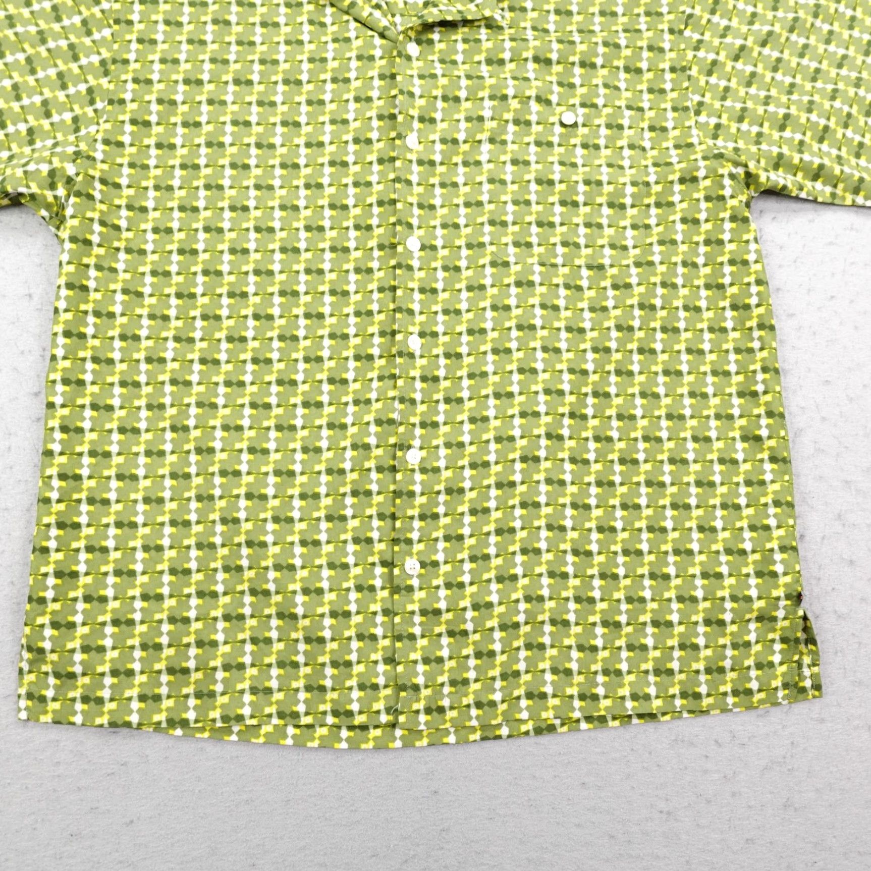Ocean Pacific VINTAGE Ocean Pacific OP Shirt Men Large Green Geometric Button-Up Short Sleeve Y2K Surf Beach Size US L / EU 52-54 / 3 - 4 Thumbnail