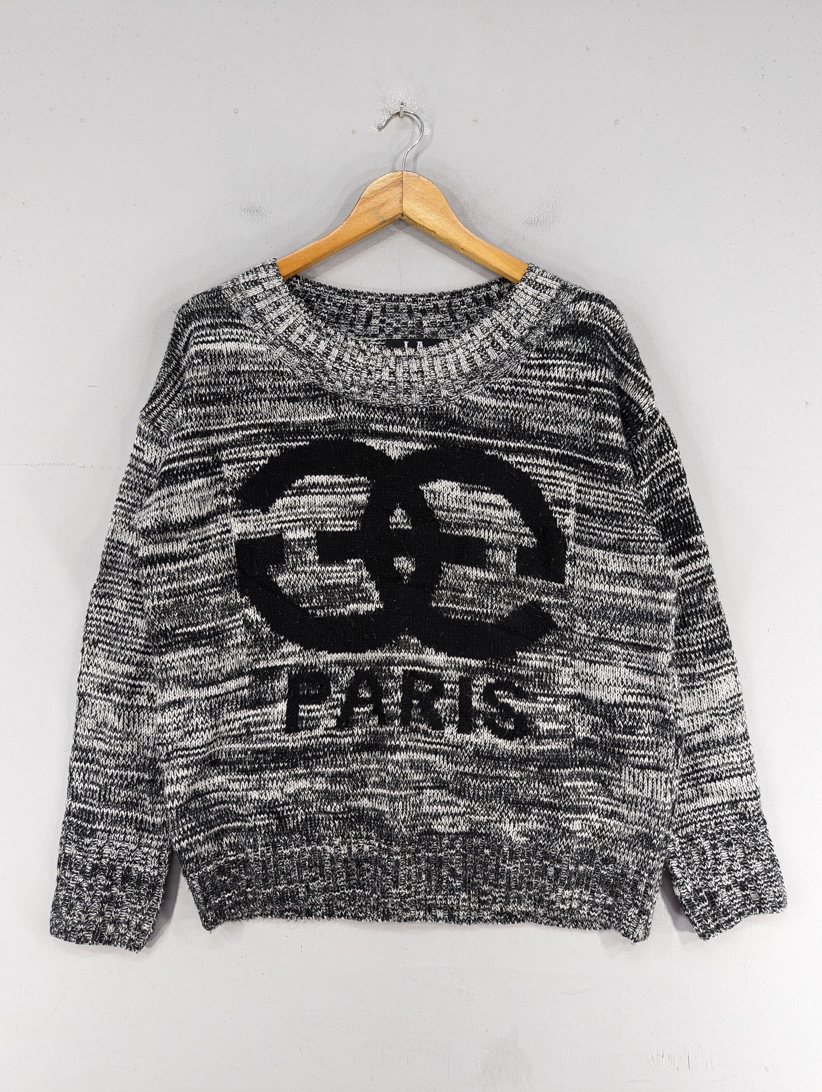 Aran Isles Knitwear × Japanese Brand L.A Paris Chanel Parody Knit Sweater Cardigan Size M / US 6-8 / IT 42-44 - 1 Thumbnail