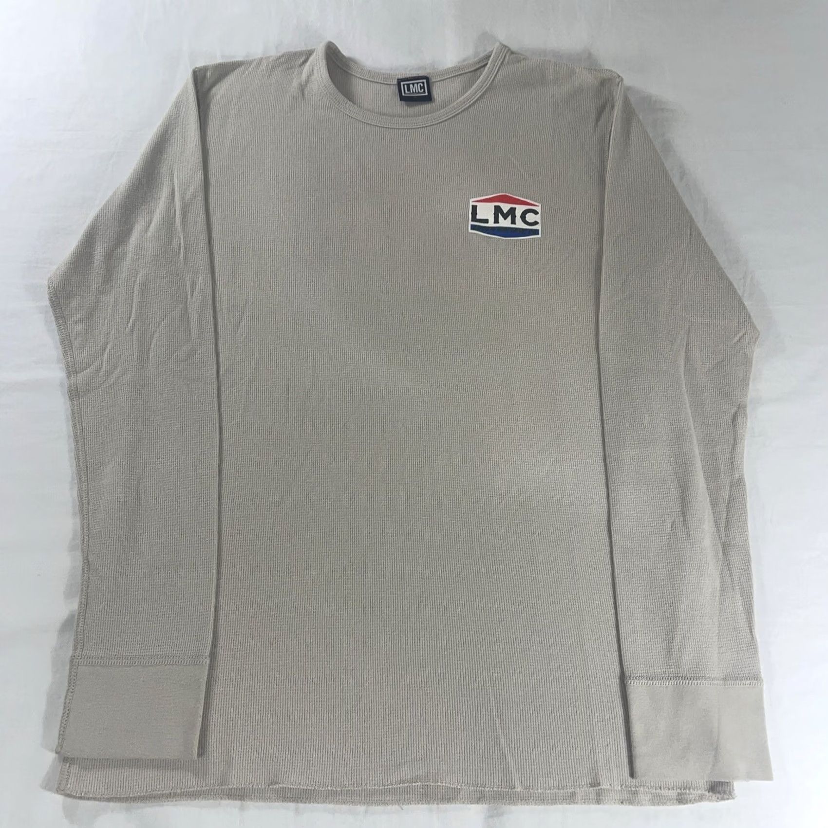 CO L Loser Machine L Thermal Shirt Long Sleeve Mens T-Shirt Beige Cotton Thermal LMC 80s Motorcycle Racing Henley Size US L / EU 52-54 / 3 - 2 Thumbnail