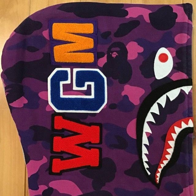 Bape BAPE Purple x Gray Shark Full Zip Hoodie a bathing ape Size US XL / EU 56 / 4 - 4 Thumbnail